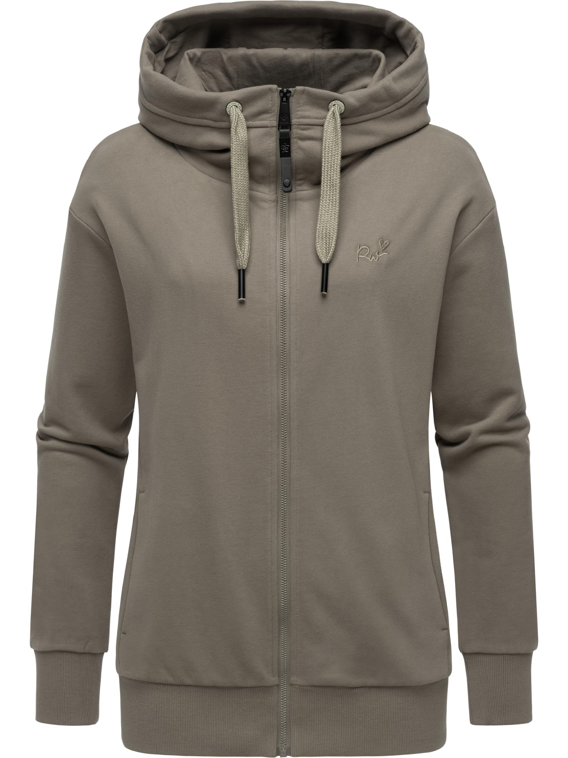 Weiche Kapuzensweatjacke "Yodis Zip" Mocca