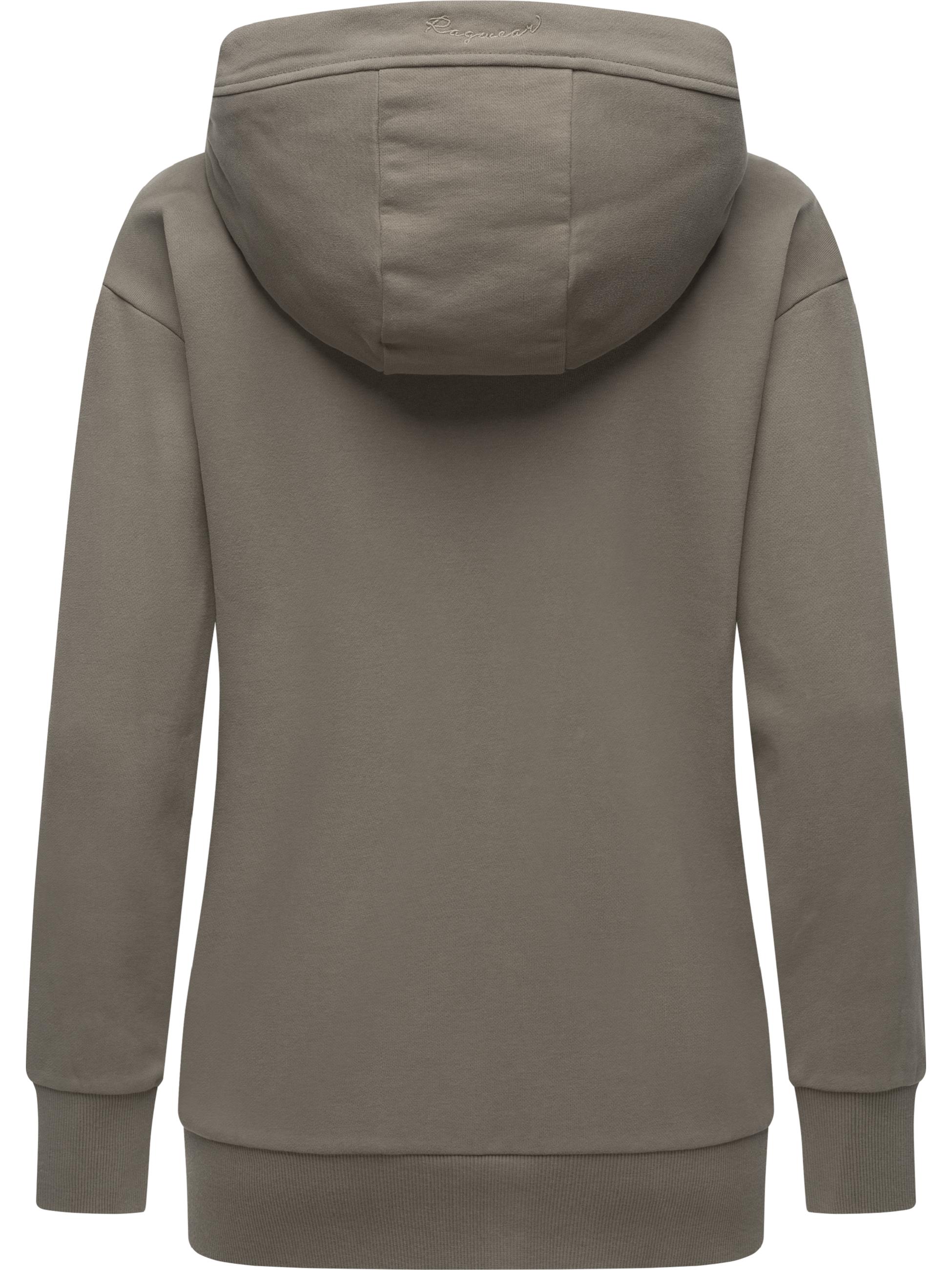 Weiche Kapuzensweatjacke "Yodis Zip" Mocca