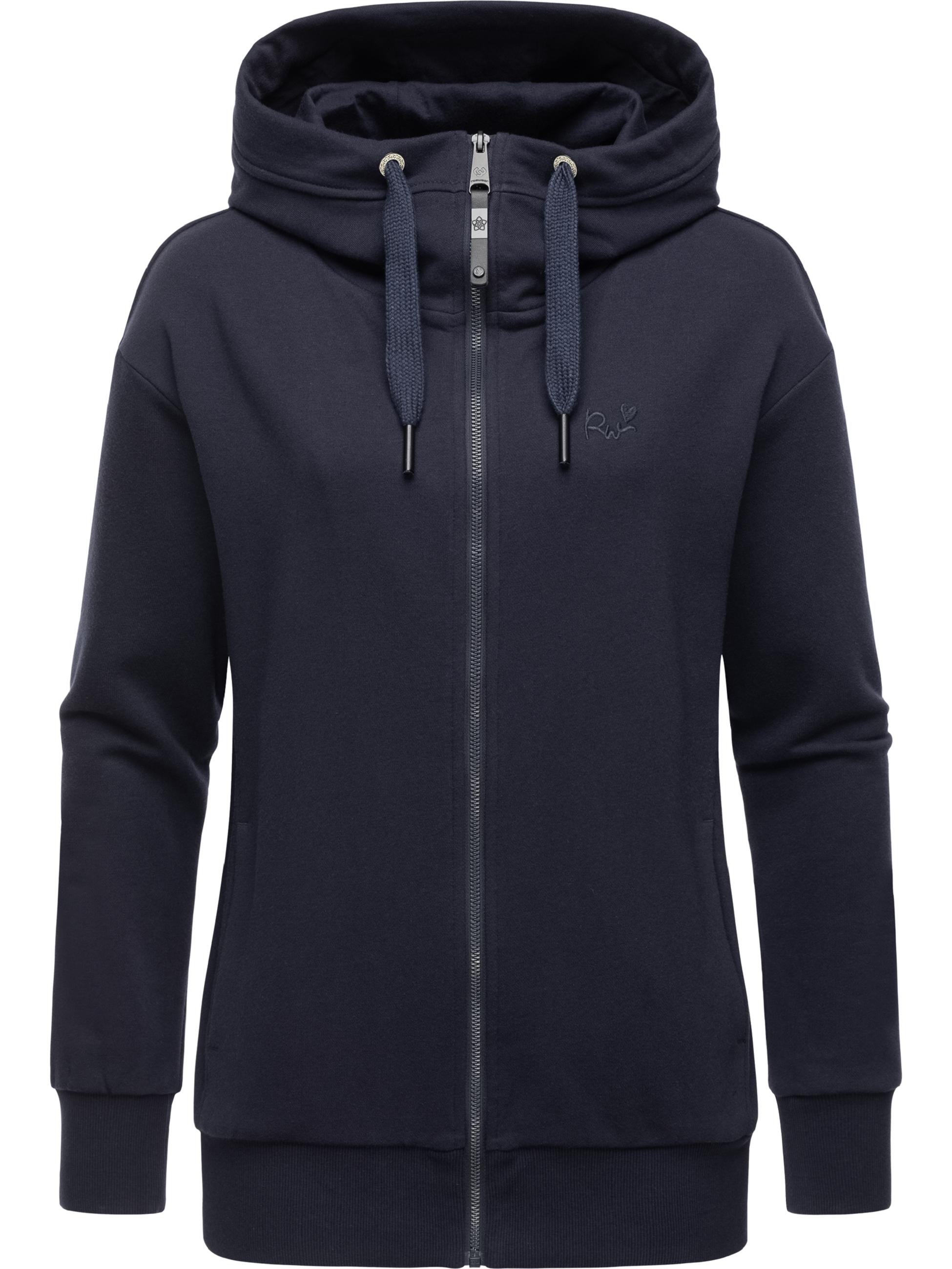 Weiche Kapuzensweatjacke "Yodis Zip" Navy