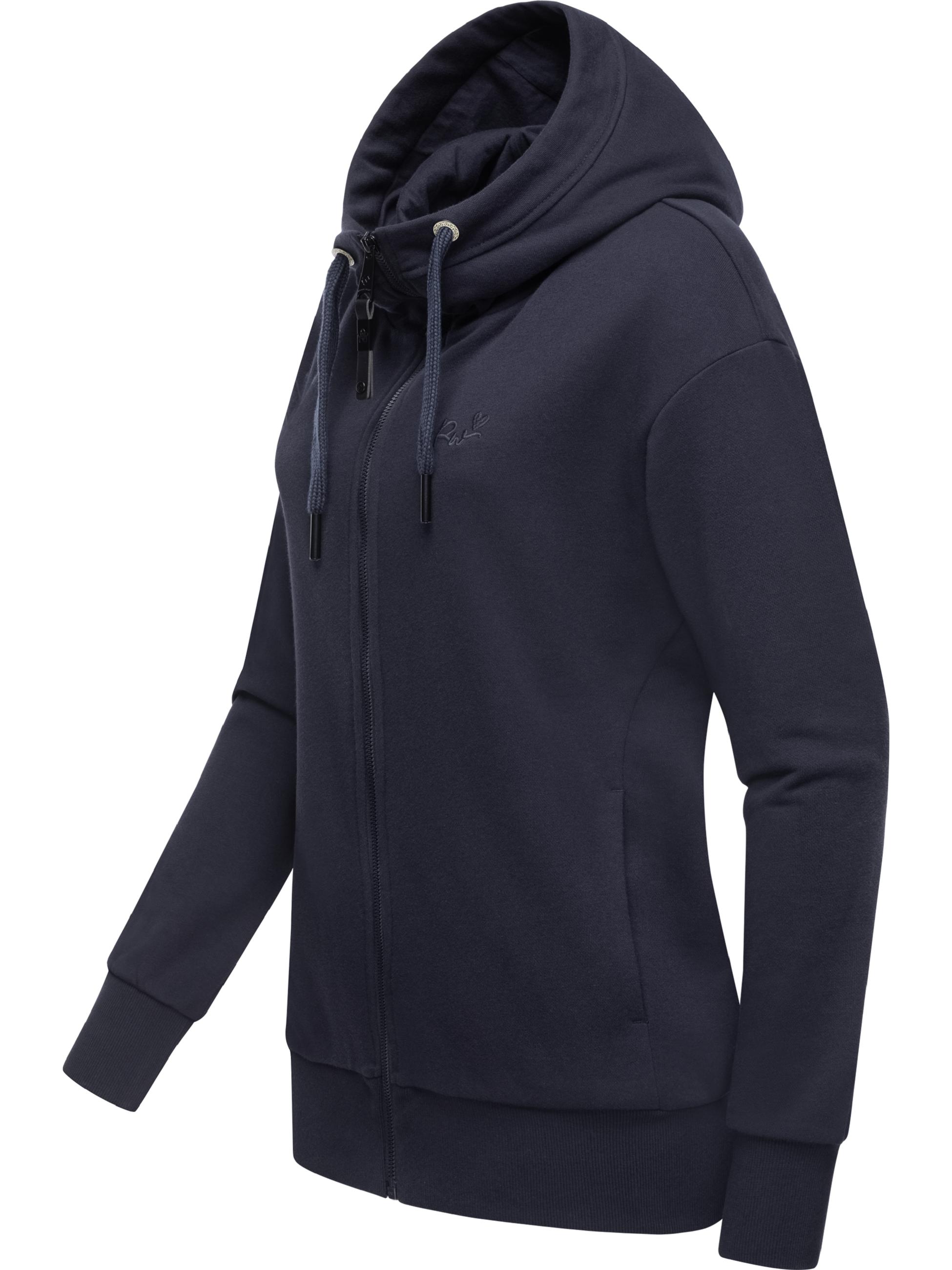 Weiche Kapuzensweatjacke "Yodis Zip" Navy