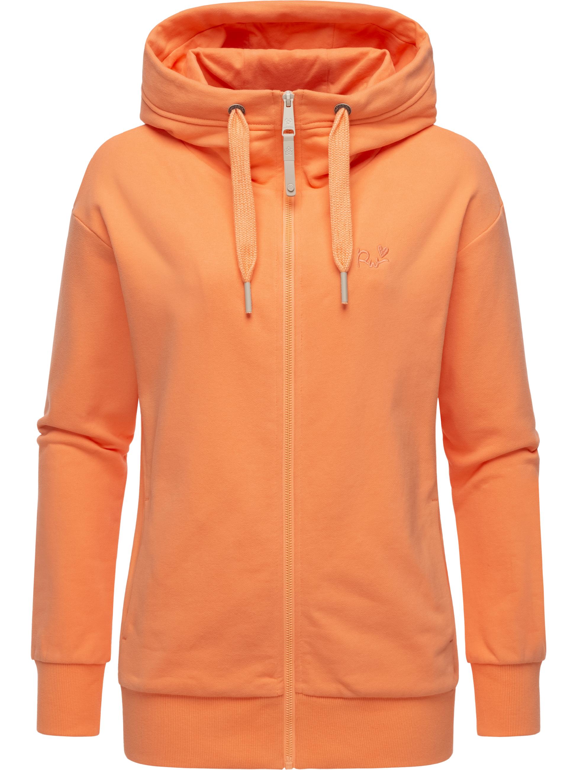 Weiche Kapuzensweatjacke "Yodis Zip" Peach