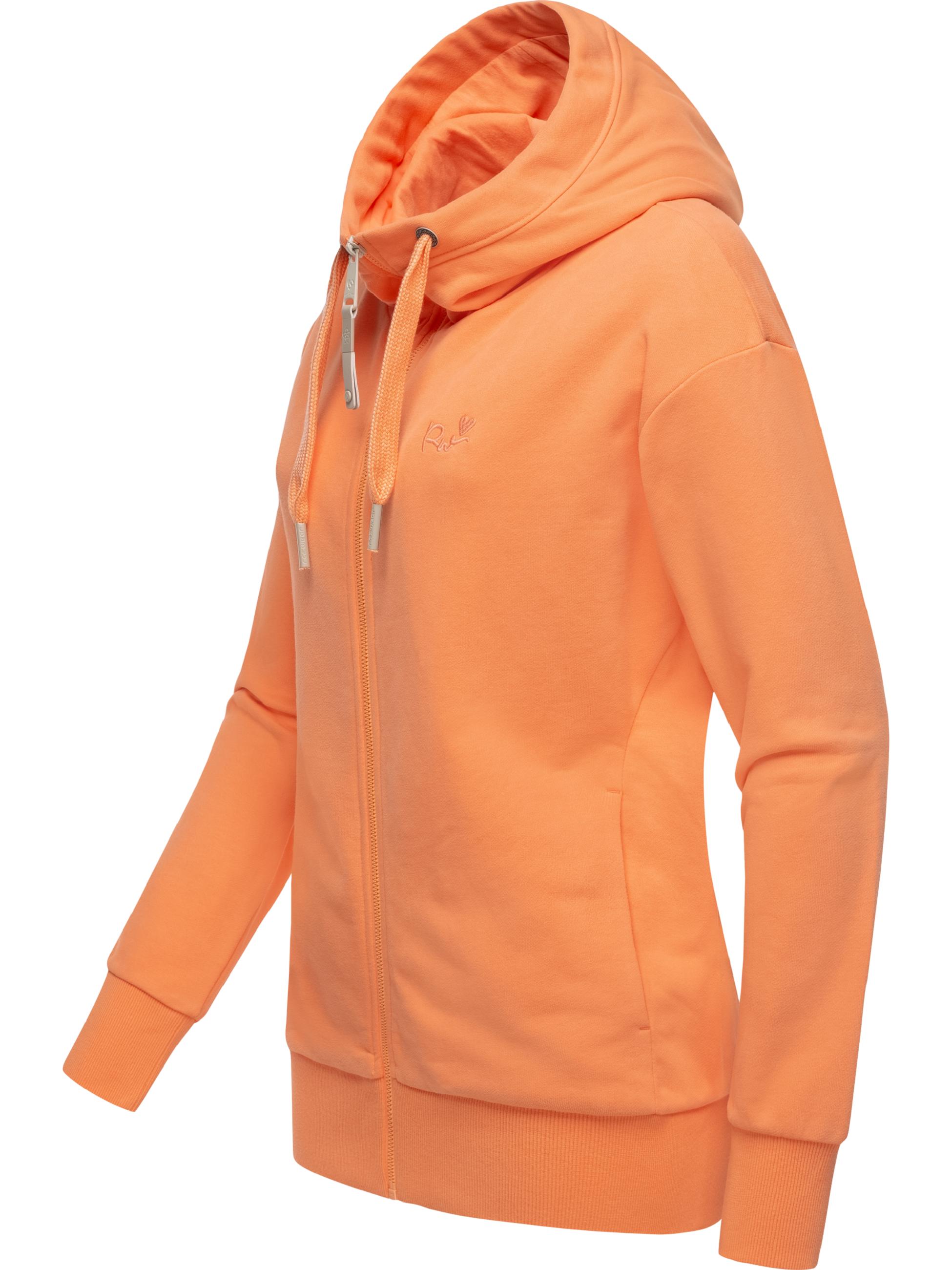 Weiche Kapuzensweatjacke "Yodis Zip" Peach