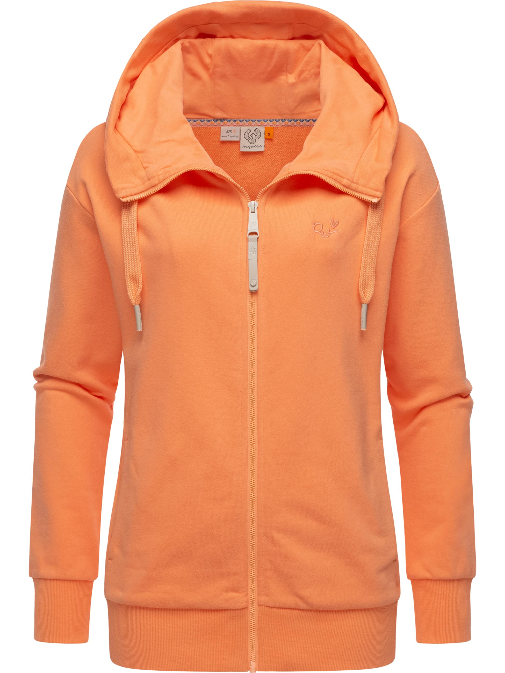 Weiche Kapuzensweatjacke "Yodis Zip" Peach