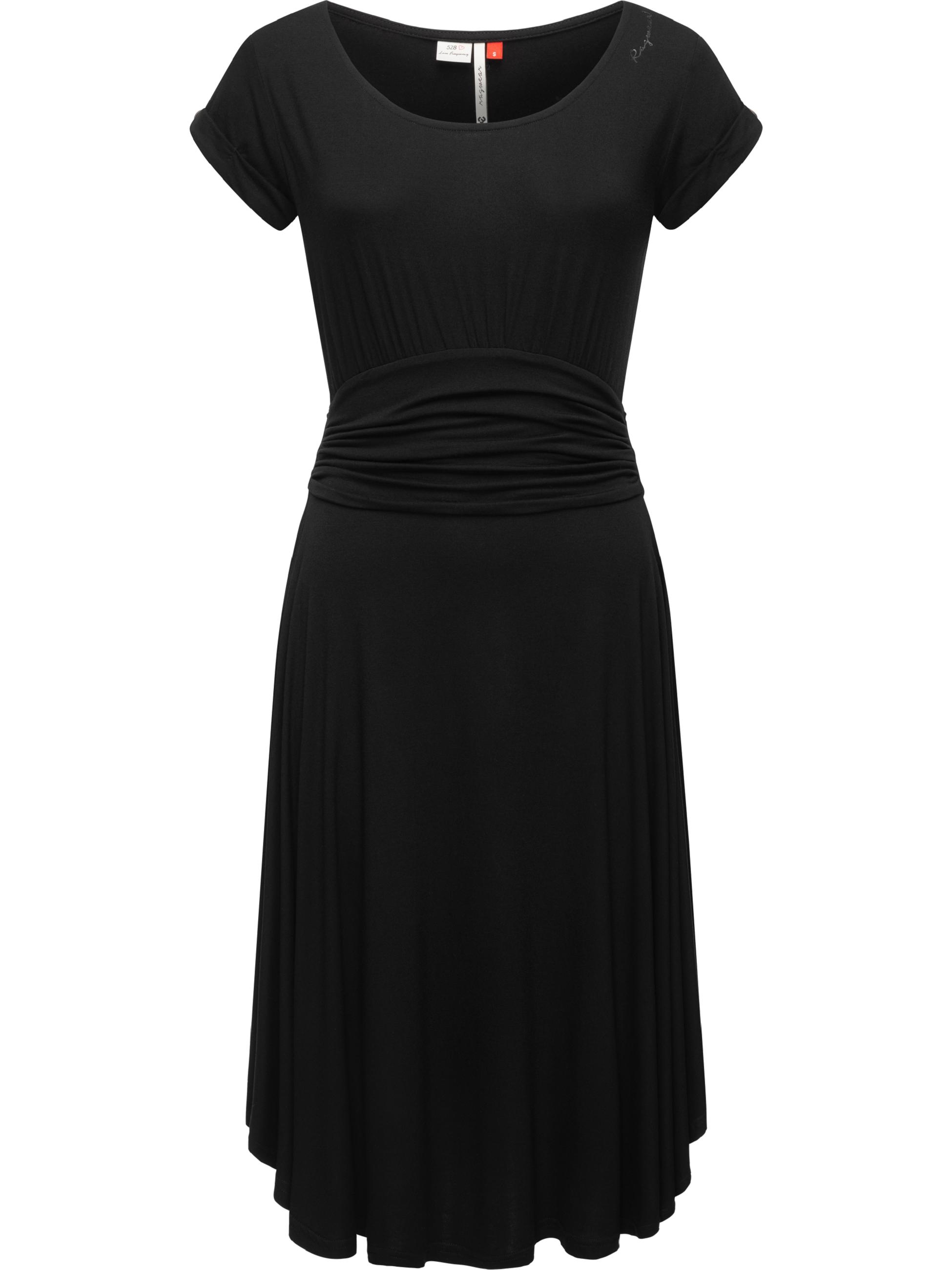 Kurzarm-Kleid "Yvone Solid" Black