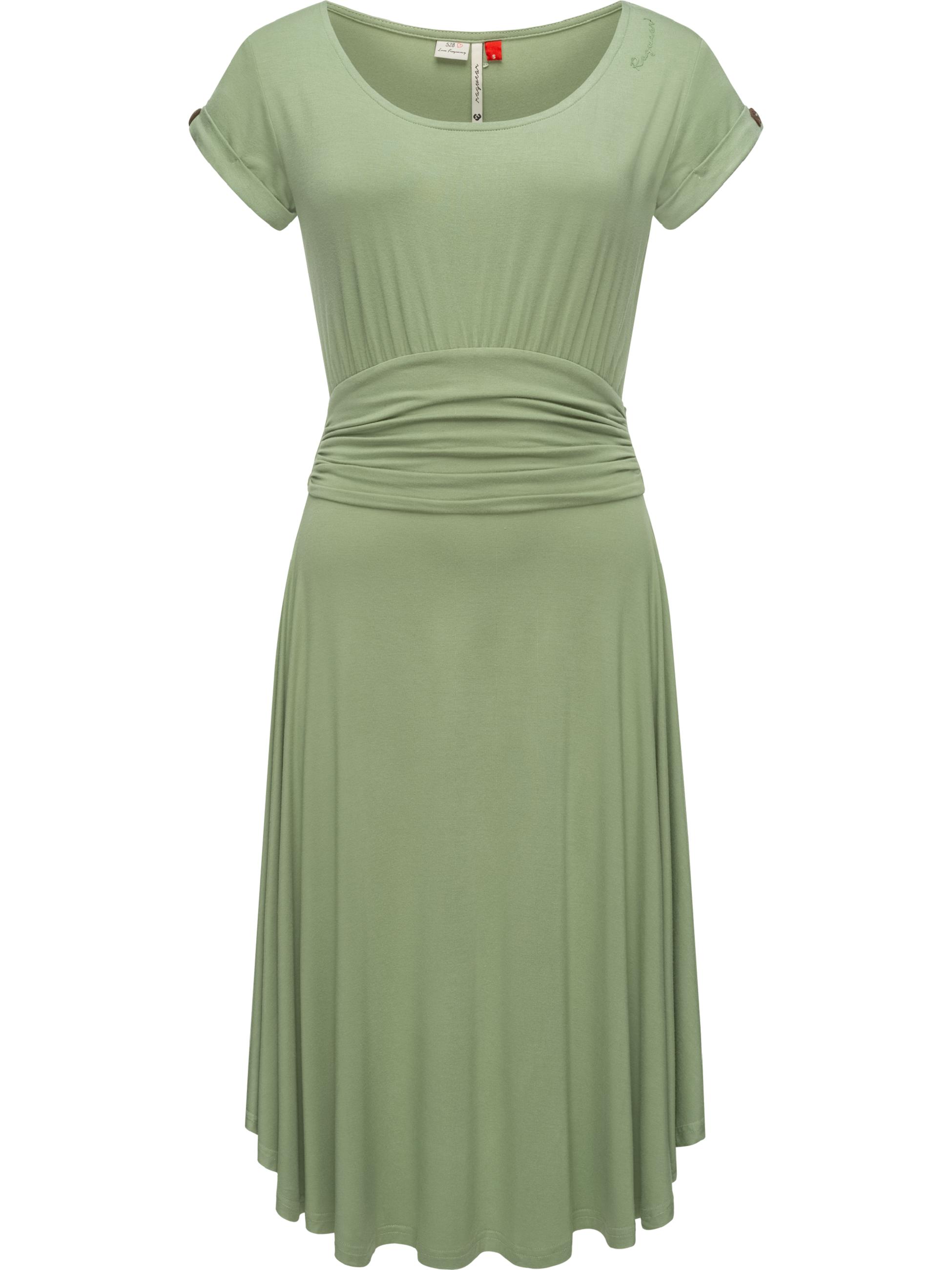 Kurzarm-Kleid "Yvone Solid" Dusty Green