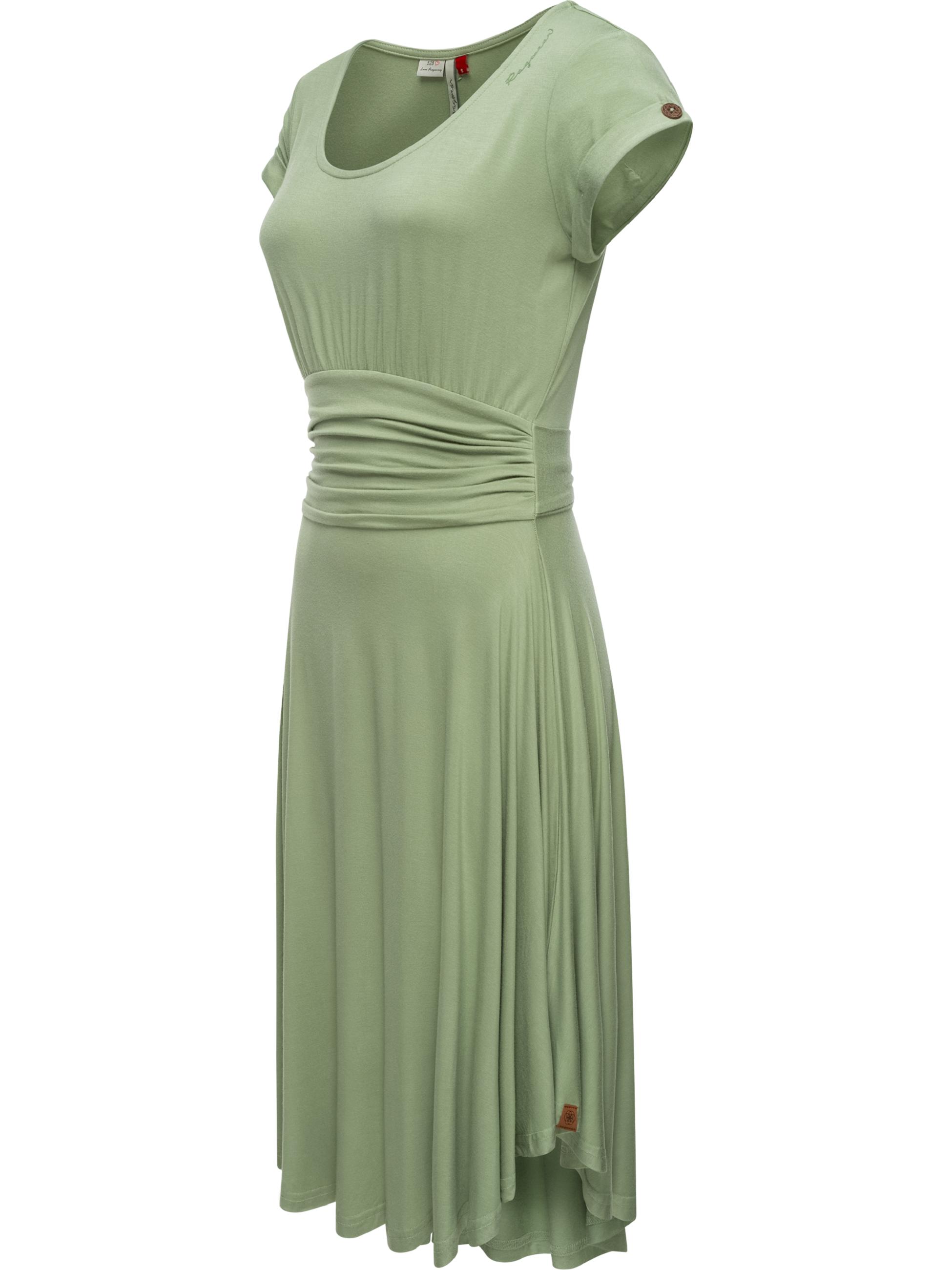 Kurzarm-Kleid "Yvone Solid" Dusty Green