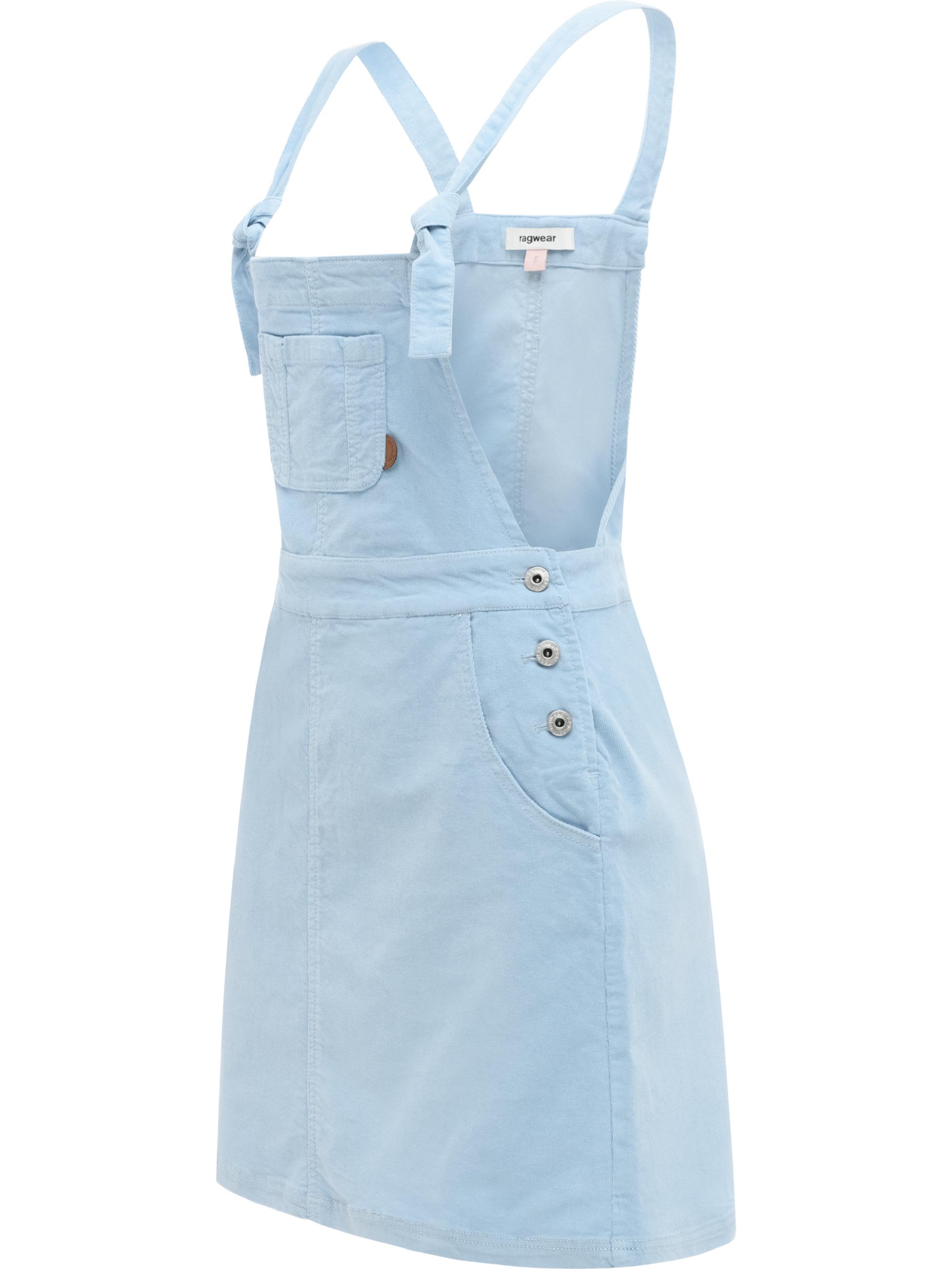 Latzkleid aus Babycord-Material "Zekke Cordy" Arctic Blue