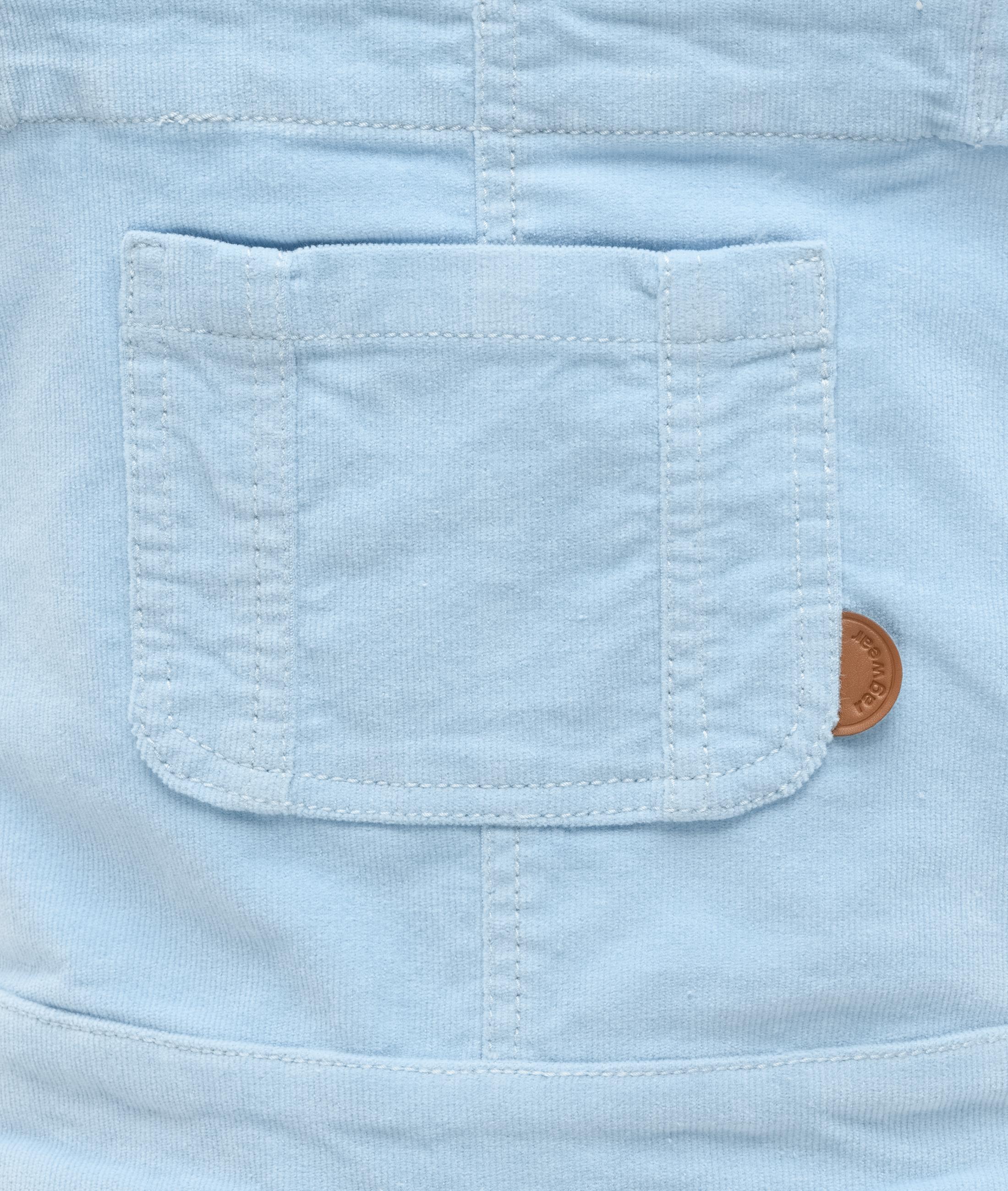 Latzkleid aus Babycord-Material "Zekke Cordy" Arctic Blue