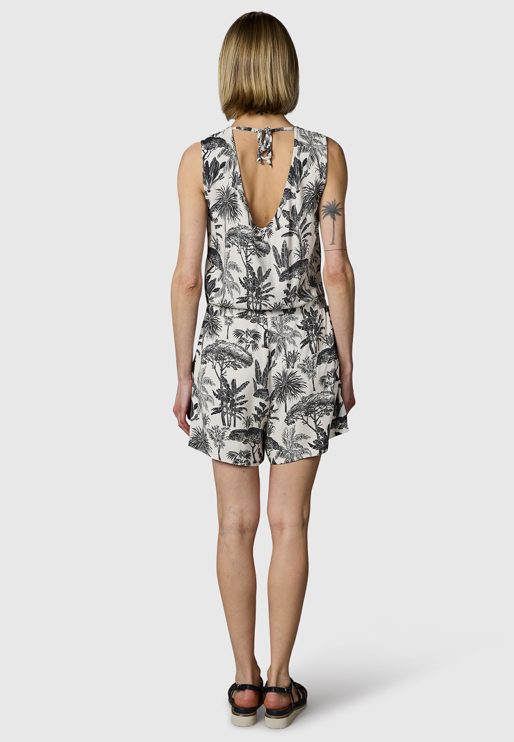 Kurzer Overall in Blumenprint "Zella" Beige26