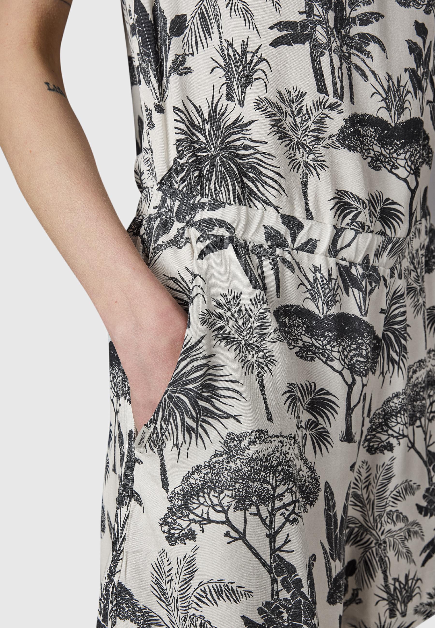 Kurzer Overall in Blumenprint "Zella" Beige26