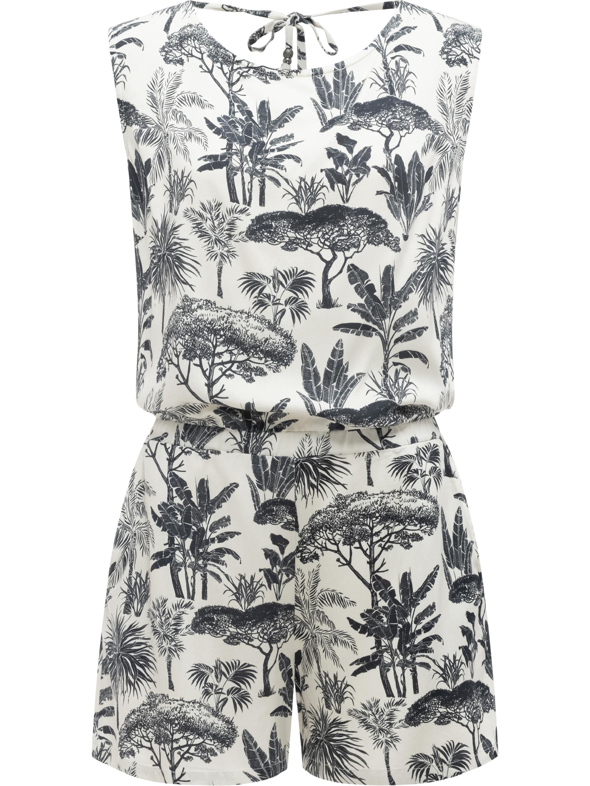 Kurzer Overall in Blumenprint "Zella" Beige26