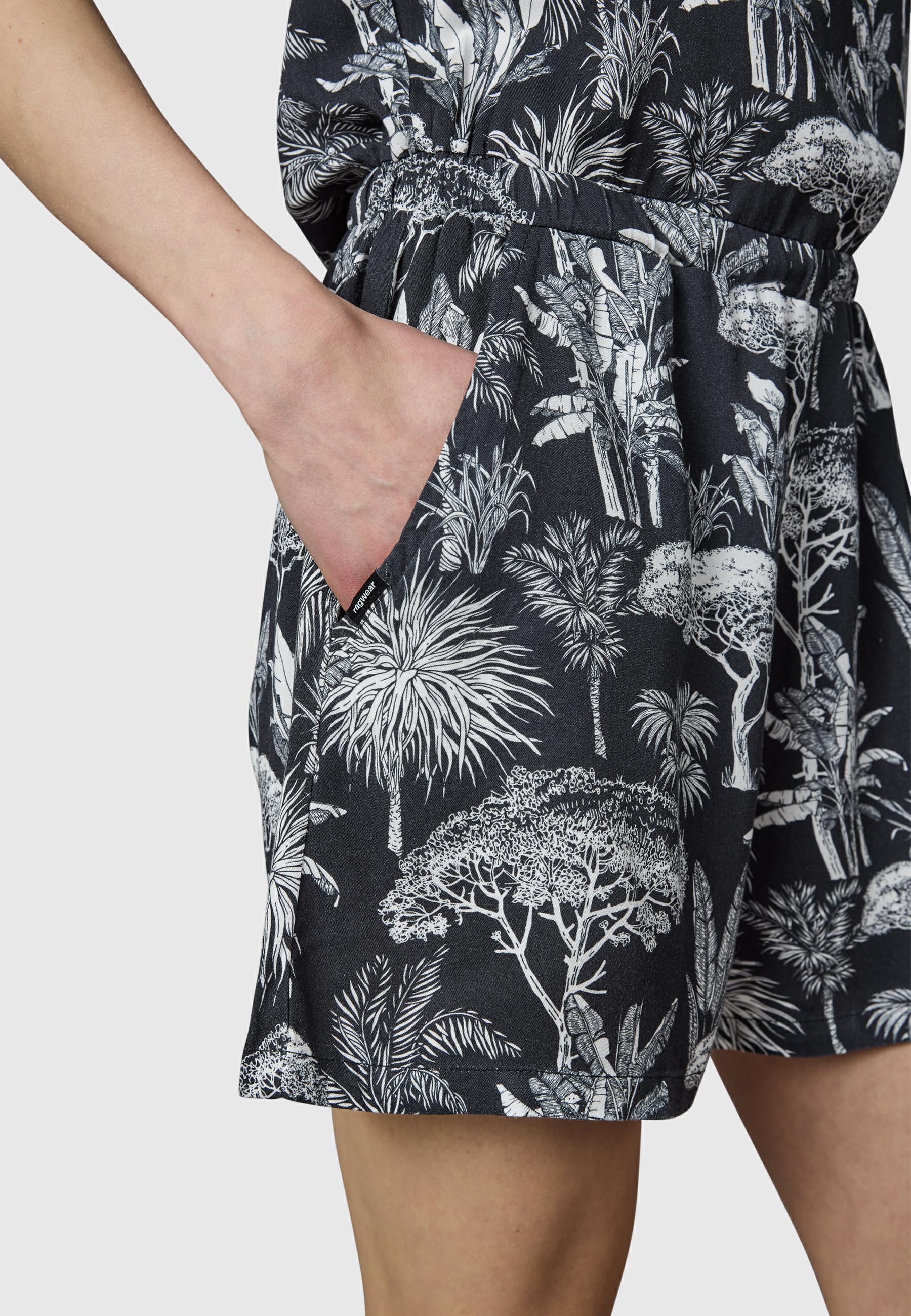 Kurzer Overall in Blumenprint "Zella" Dark Grey26