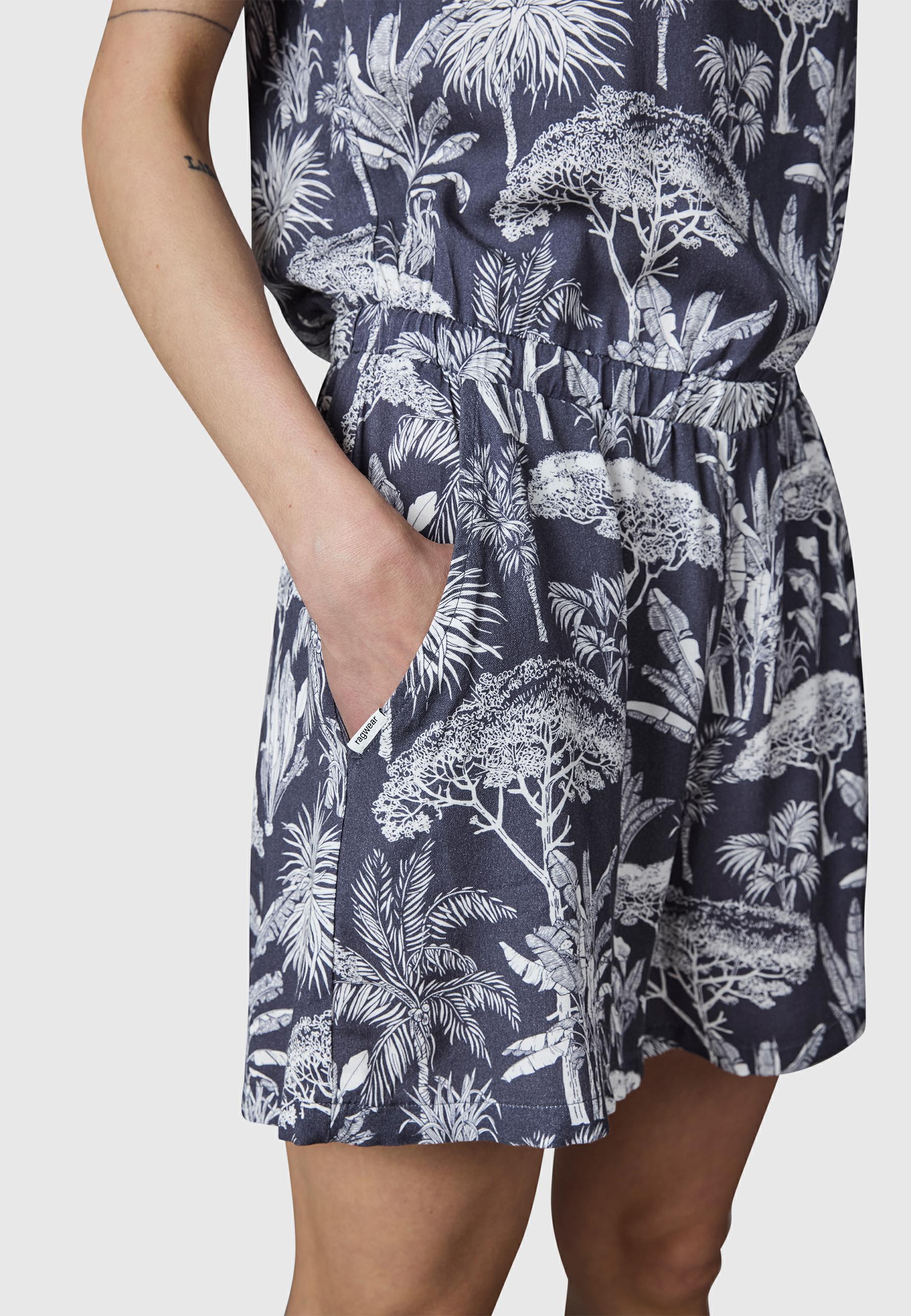 Kurzer Overall in Blumenprint "Zella" Midnight26