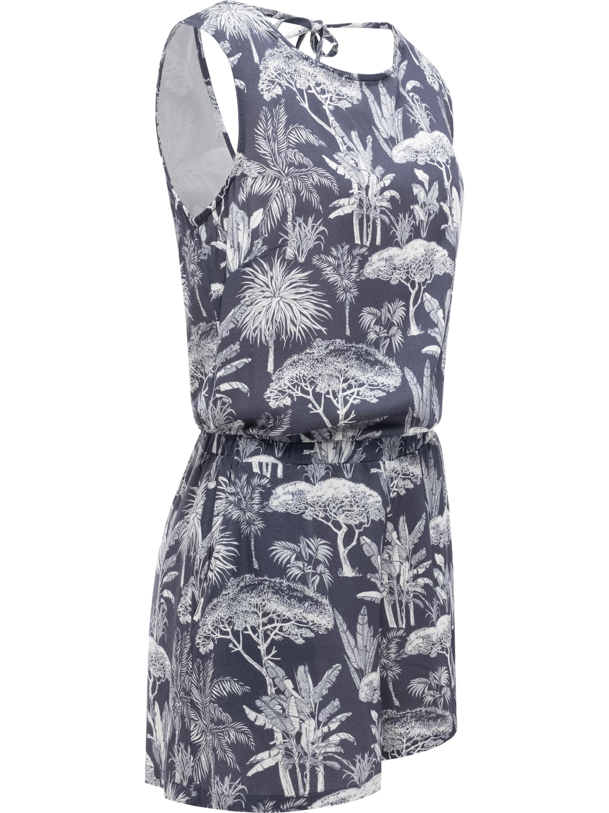 Kurzer Overall in Blumenprint "Zella" Midnight26