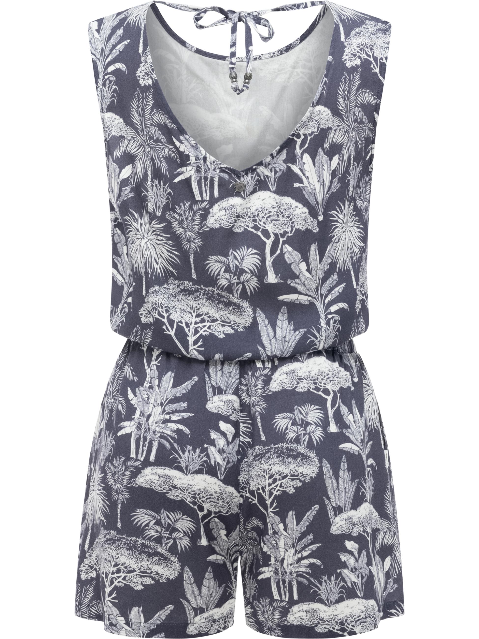 Kurzer Overall in Blumenprint "Zella" Midnight26