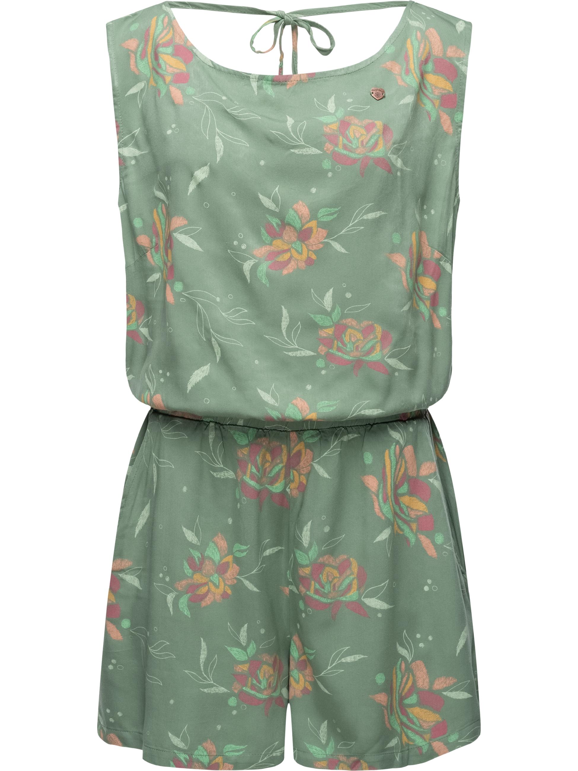 Kurzer Jumpsuit "Zella Print" Dusty Green