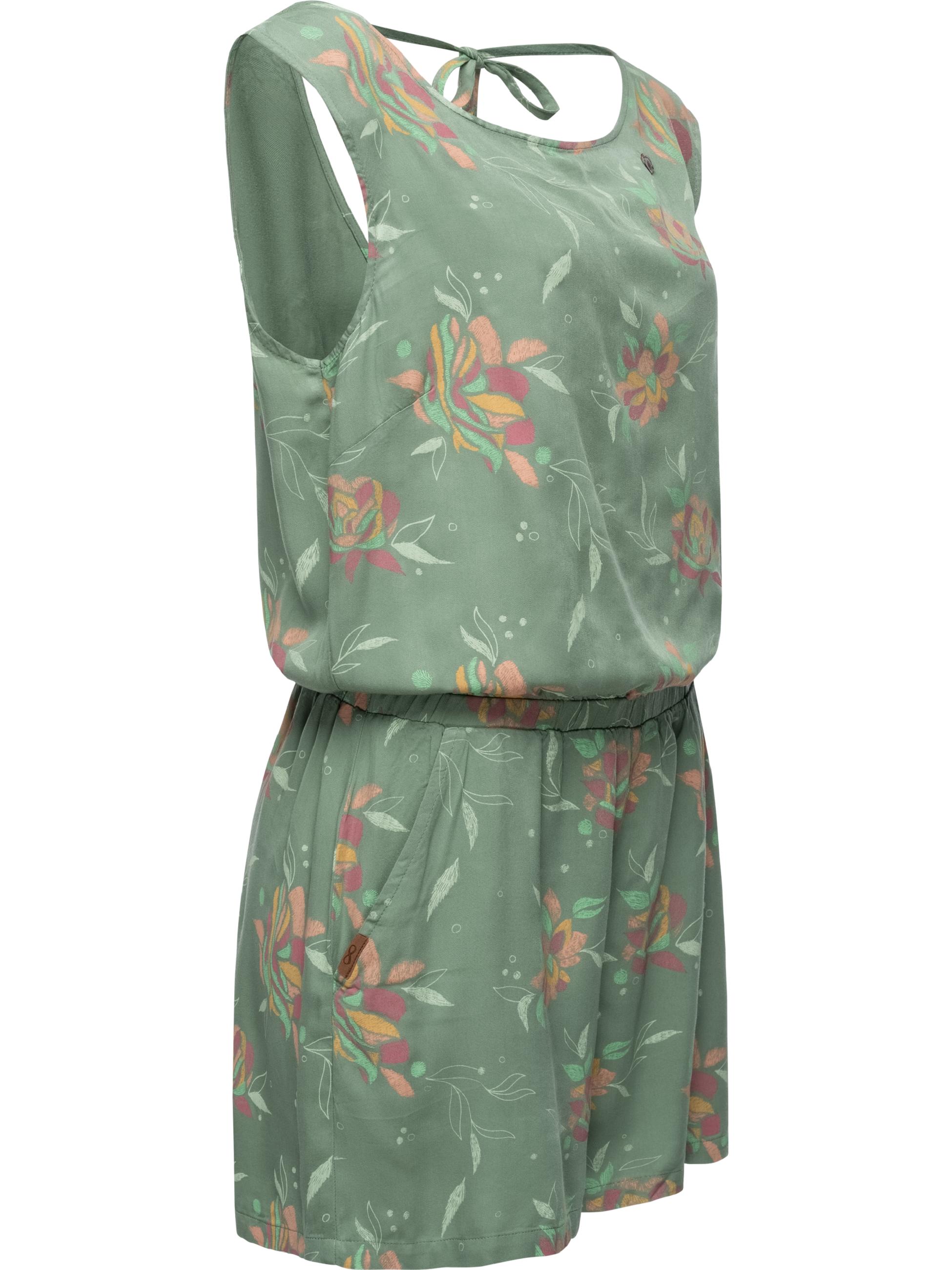 Kurzer Jumpsuit "Zella Print" Dusty Green