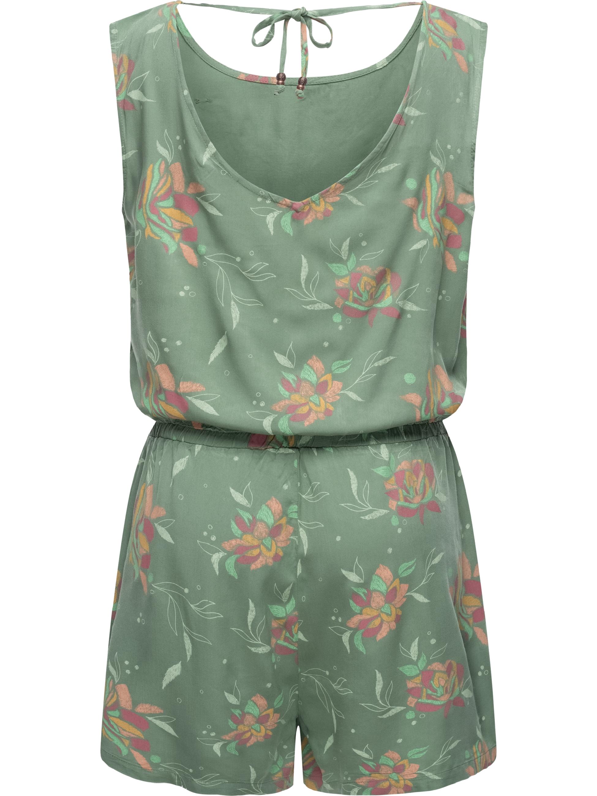 Kurzer Jumpsuit "Zella Print" Dusty Green