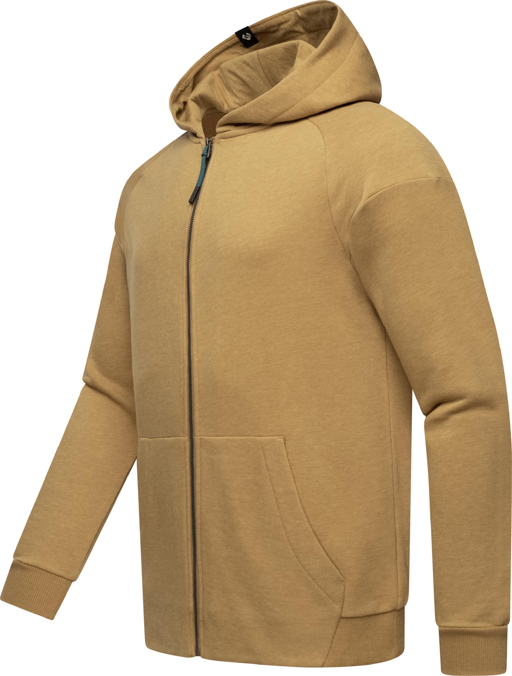 Weiche Sweatjacke mit Kapuze "Zenway" Brown Sugar