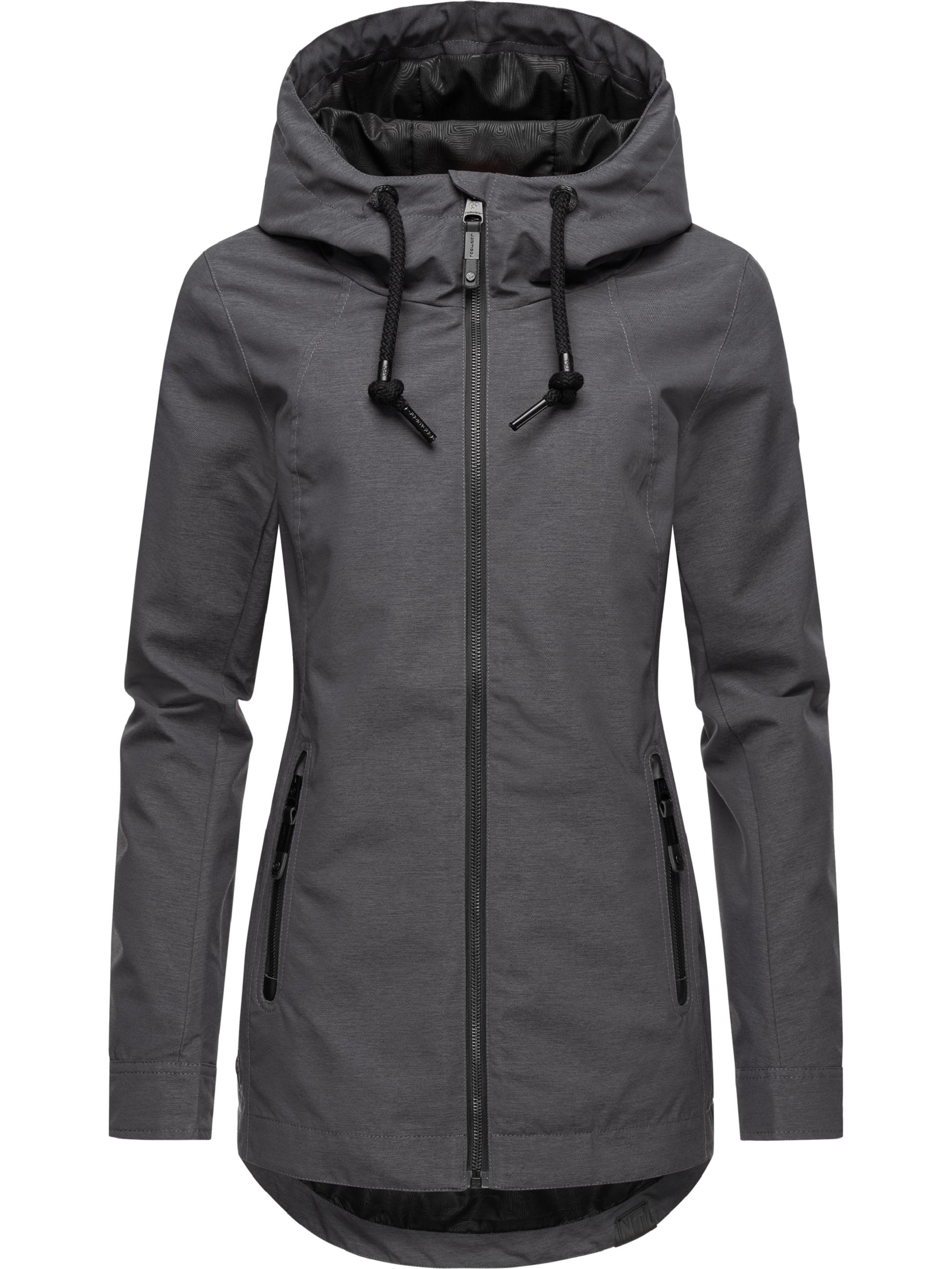 Leichte Übergangsjacke mit Kapuze "Zuzka" Dark Grey Melange24