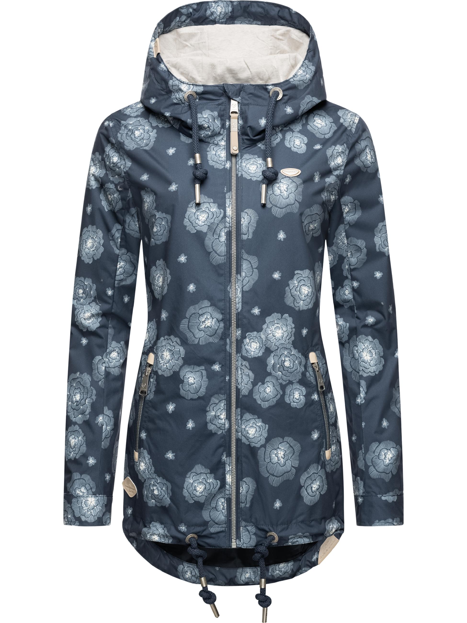 Leichter Parka mit Kapuze "Zuzka Flower" Indigo Blue