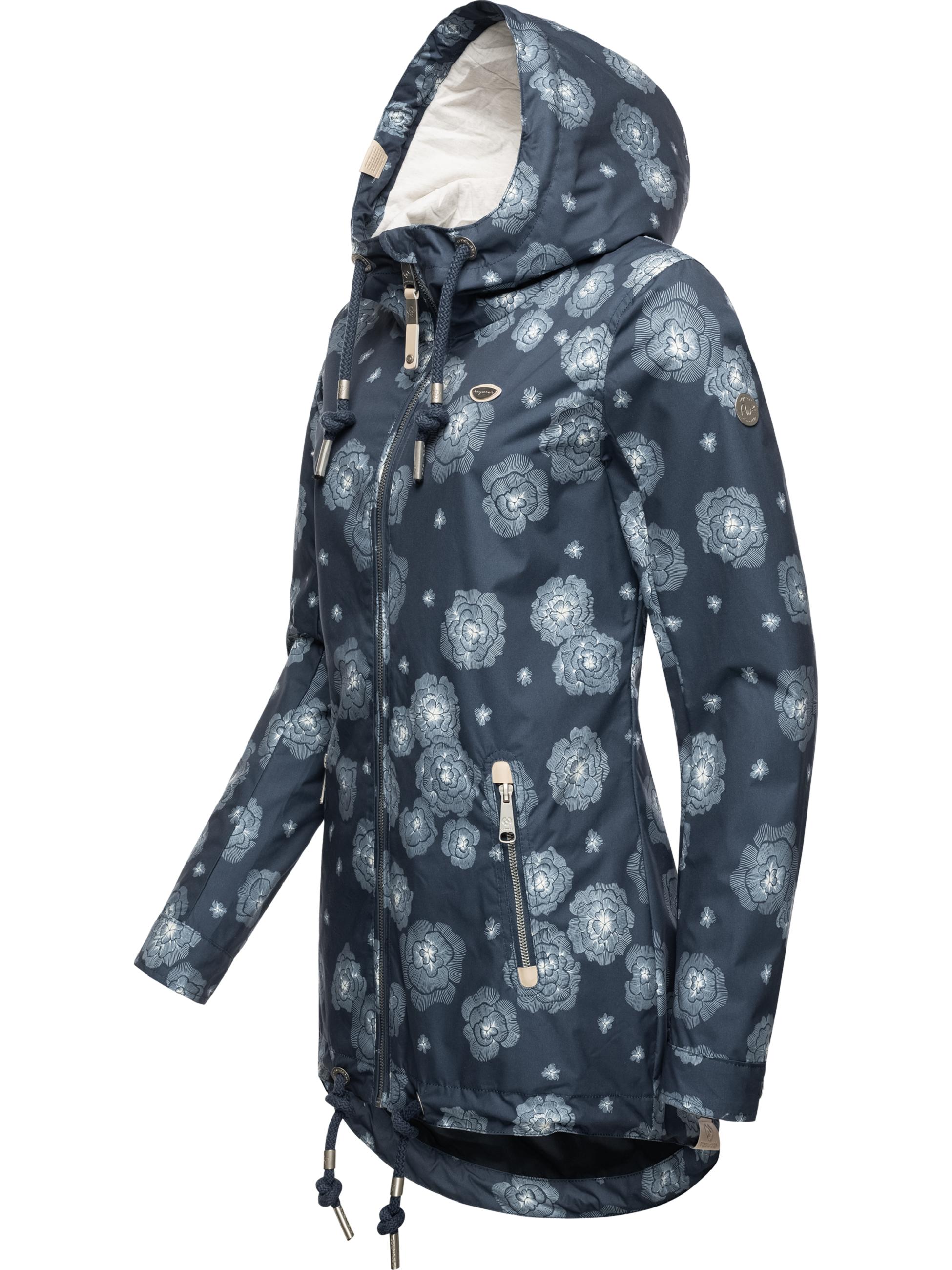 Leichter Parka mit Kapuze "Zuzka Flower" Indigo Blue