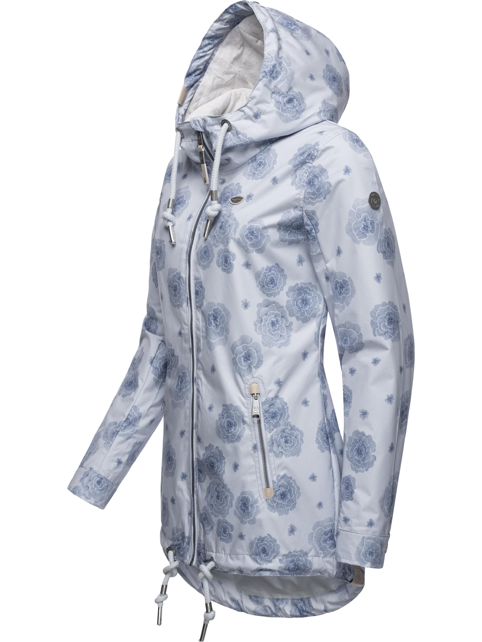 Leichter Parka mit Kapuze "Zuzka Flower" Light Blue