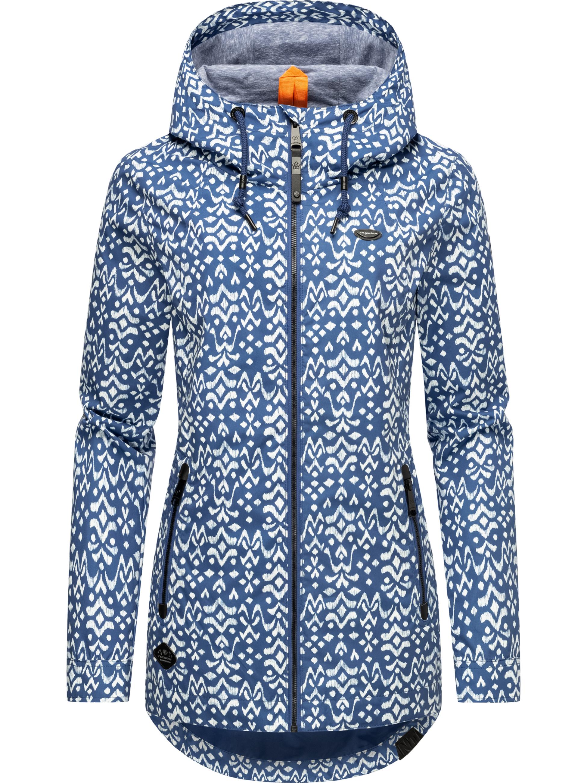 Wasserdichte Übergangsjacke "Zuzka Ikat" Indigo Blue