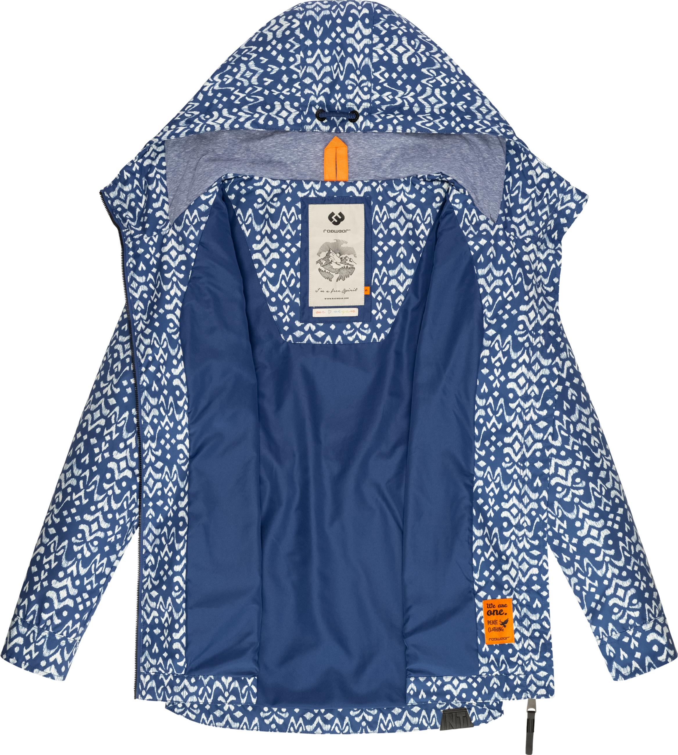 Wasserdichte Übergangsjacke "Zuzka Ikat" Indigo Blue