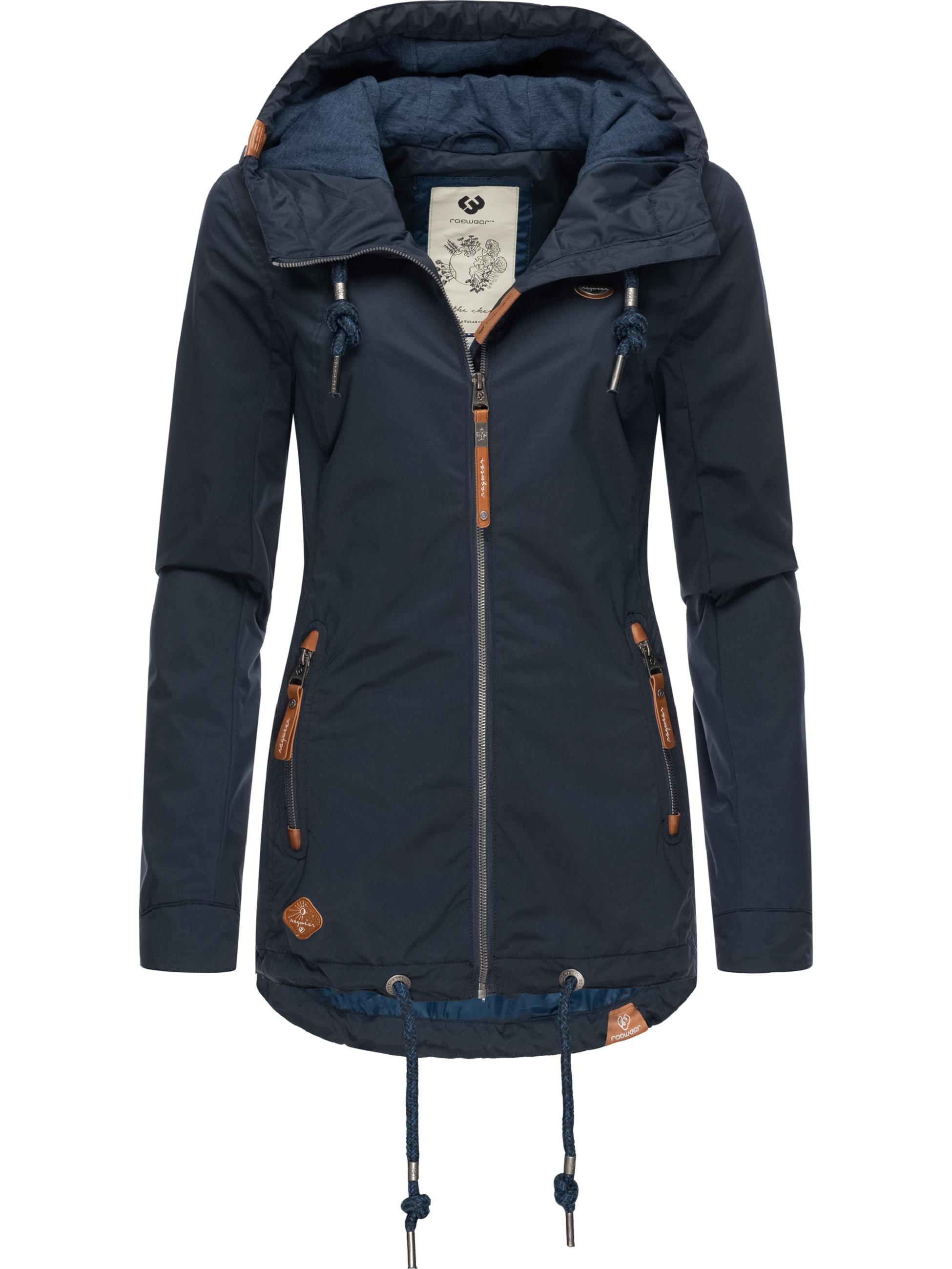 Leichte wasserdichte Übergangsjacke mit Kapuze "Zuzka" Navy023