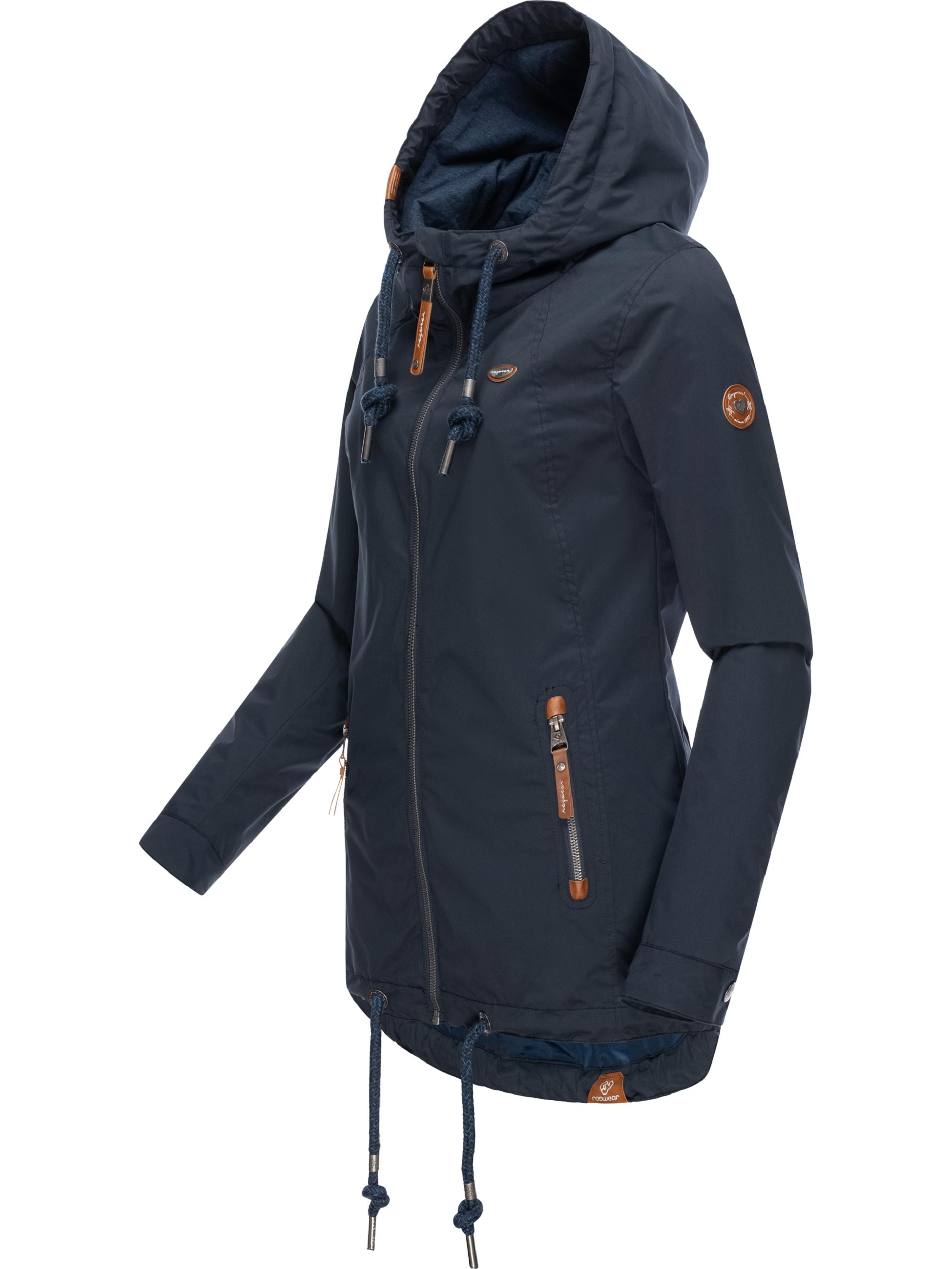 Leichte wasserdichte Übergangsjacke mit Kapuze "Zuzka" Navy023