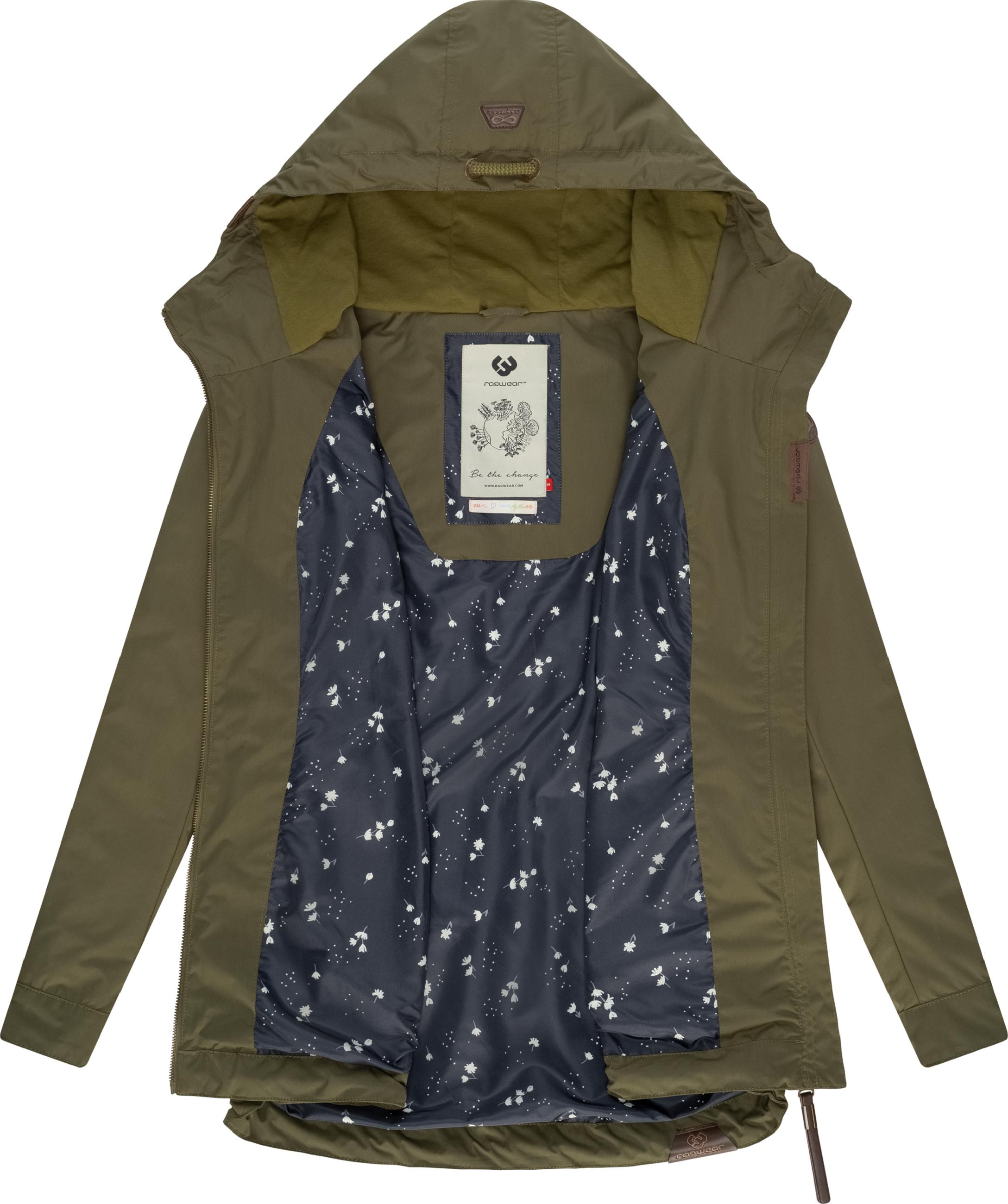 Leichte wasserdichte Übergangsjacke mit Kapuze "Zuzka" Olive22