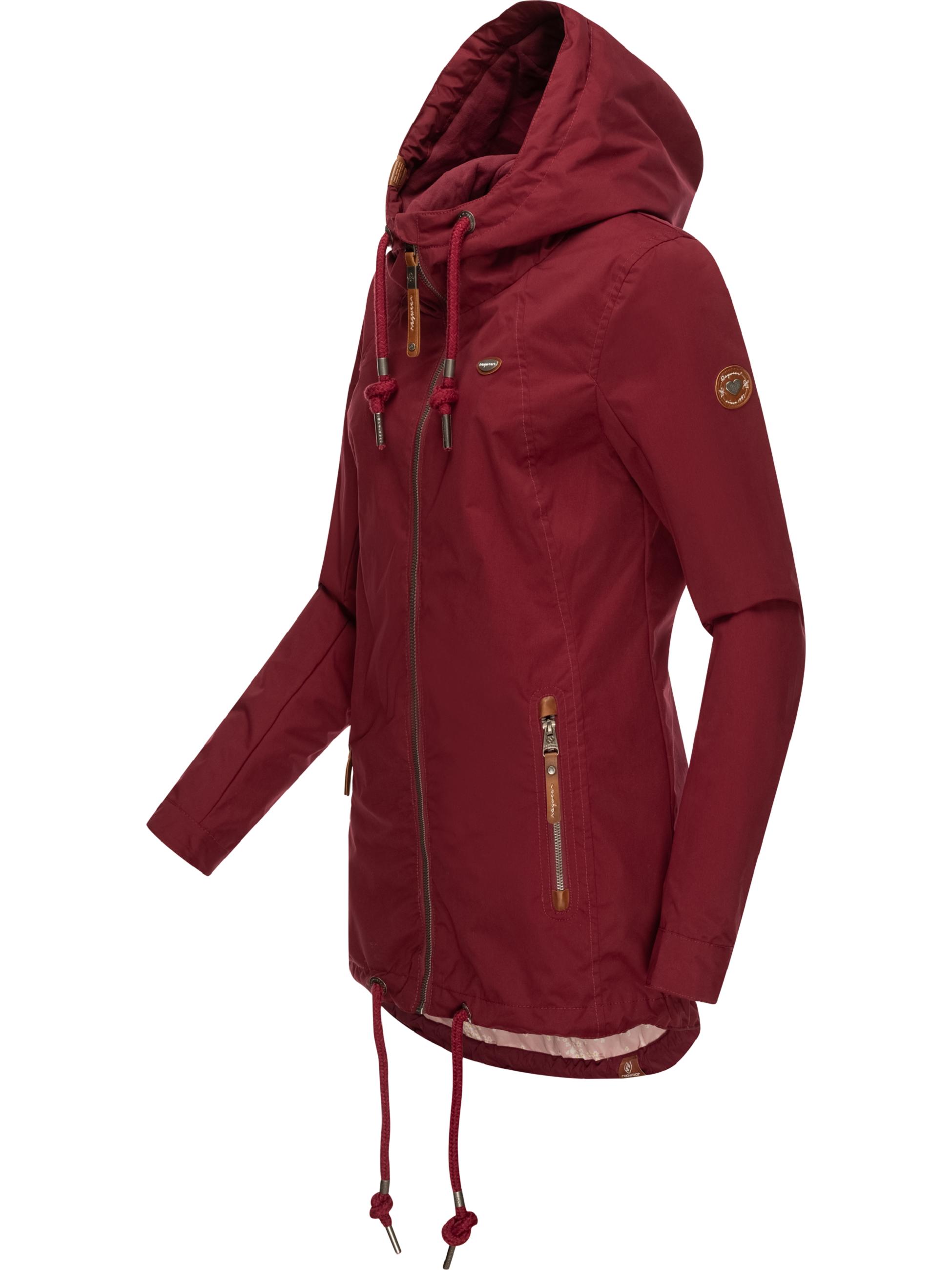 Leichte wasserdichte Übergangsjacke mit Kapuze "Zuzka" Wine Red22