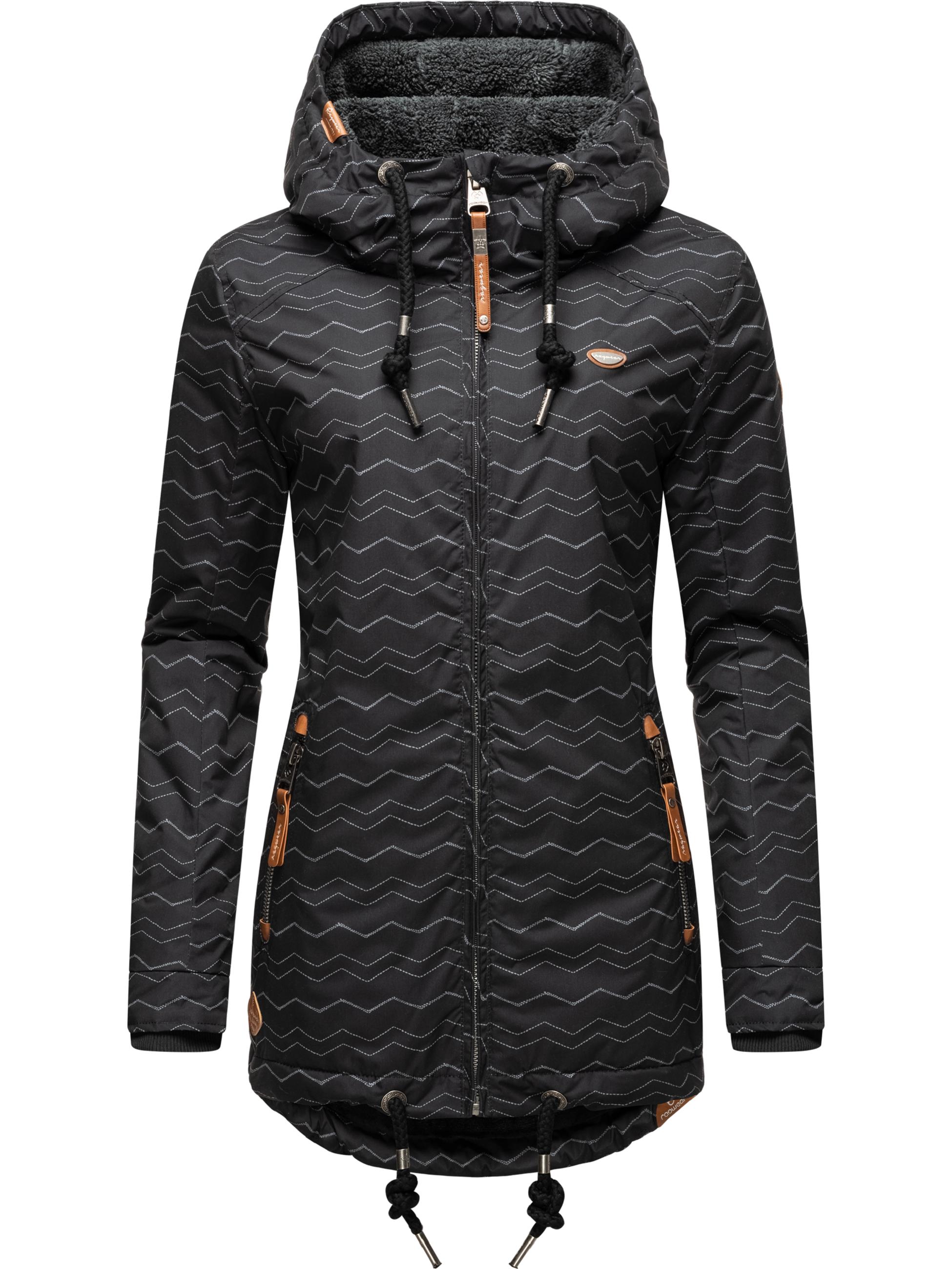 Wasserdichter Winterparka mit Kapuze "Zuzka Winter" Black Zig Zag21