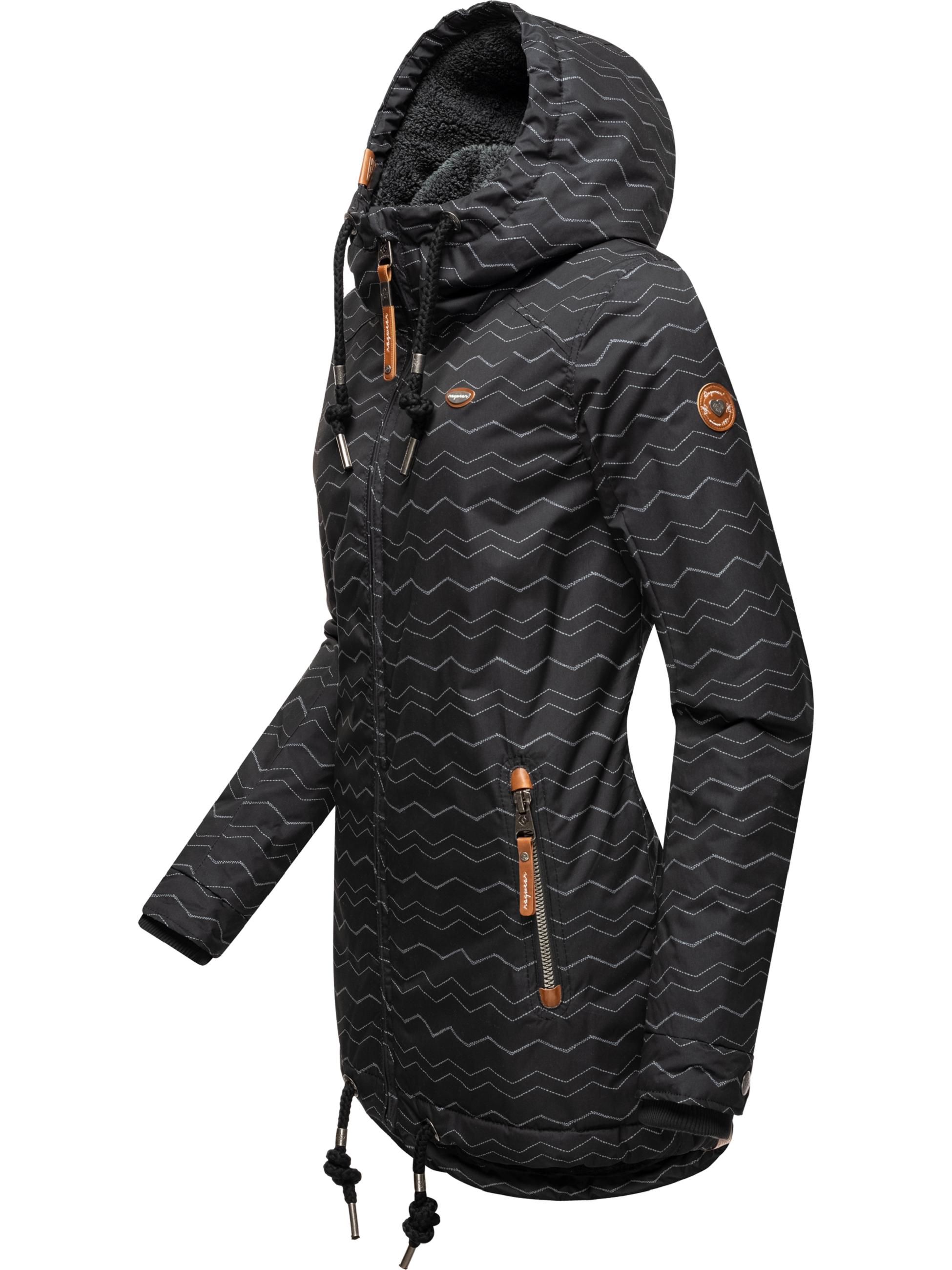 Wasserdichter Winterparka mit Kapuze "Zuzka Winter" Black Zig Zag21