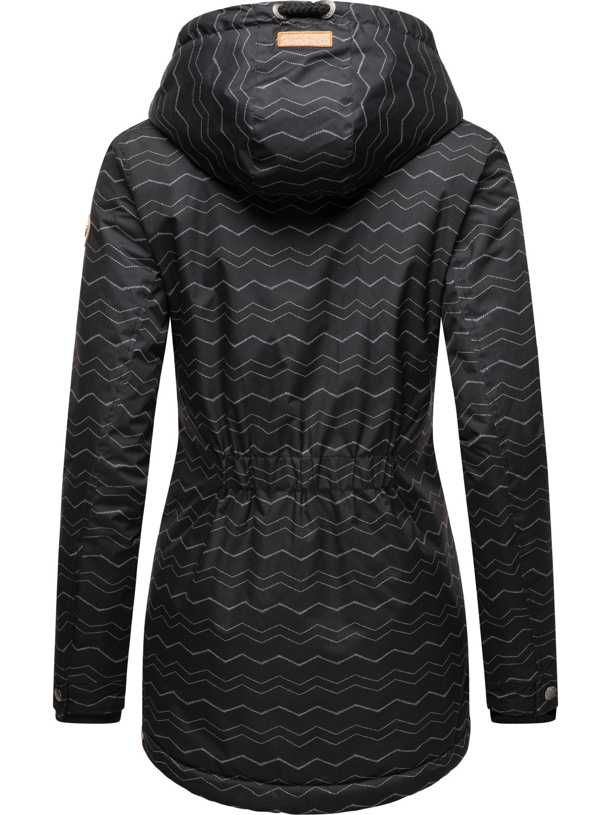 Wasserdichter Winterparka mit Kapuze "Zuzka Winter" Black Zig Zag21