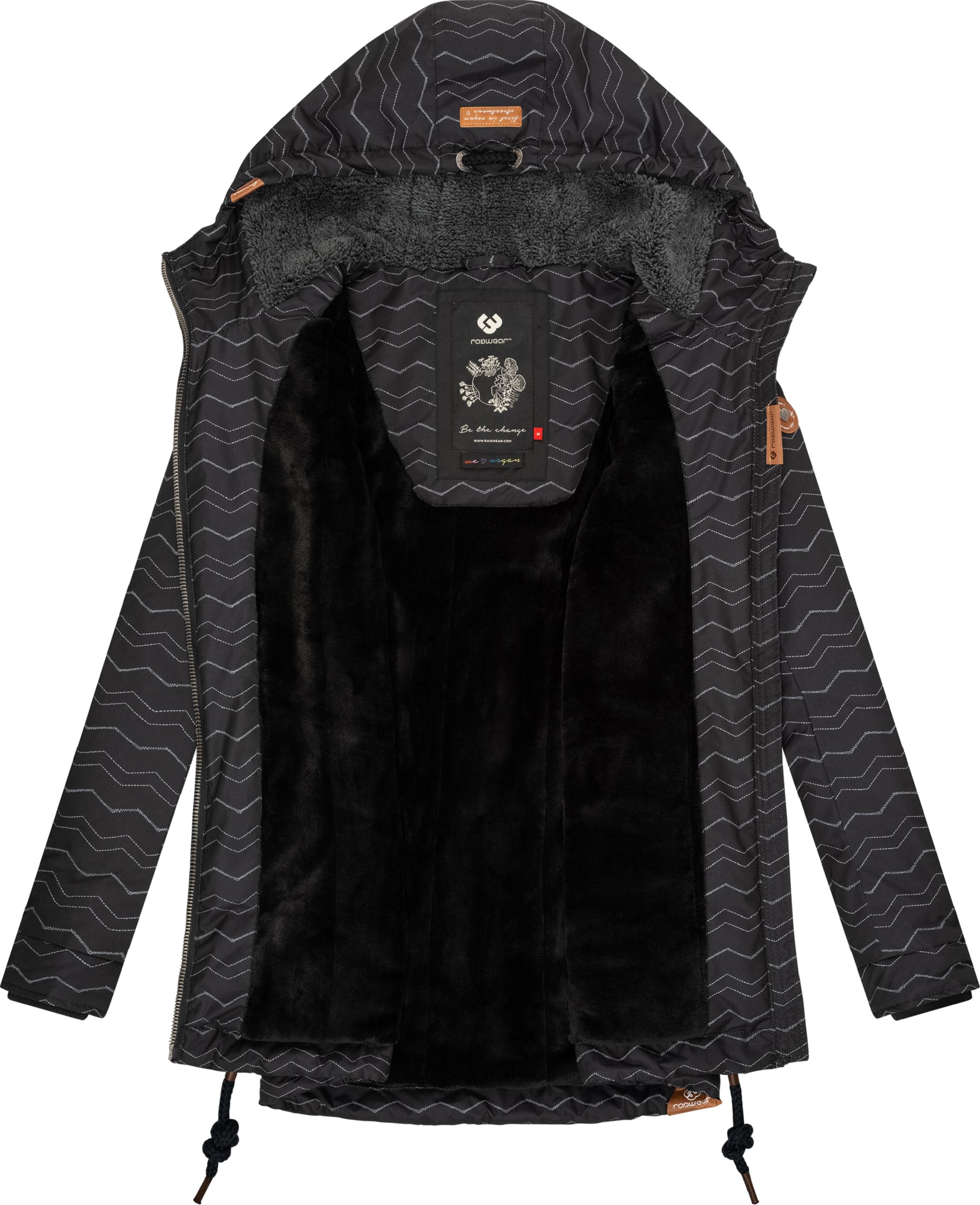 Wasserdichter Winterparka mit Kapuze "Zuzka Winter" Black Zig Zag21