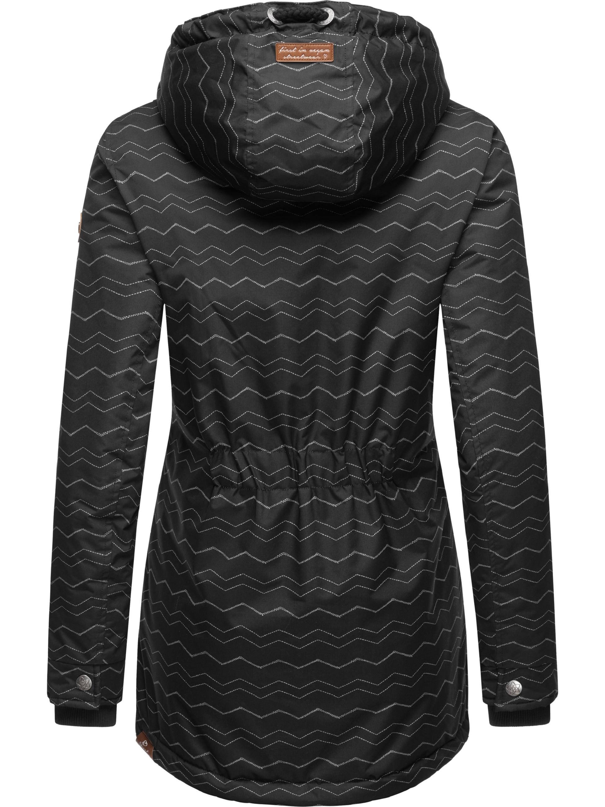 Winterparka mit Kapuze "Zuzka Winter" Black Zig Zag22