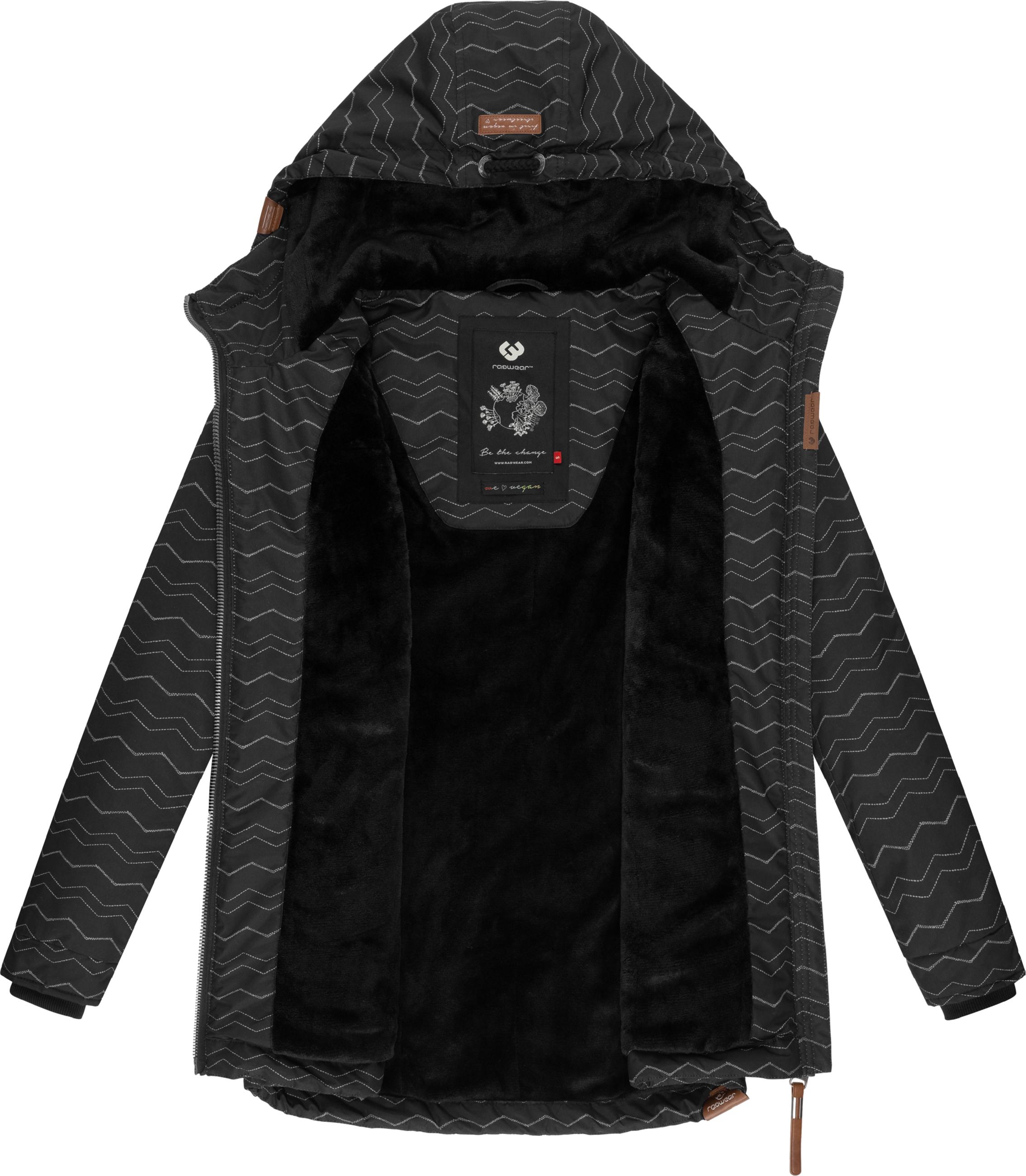 Winterparka mit Kapuze "Zuzka Winter" Black Zig Zag22