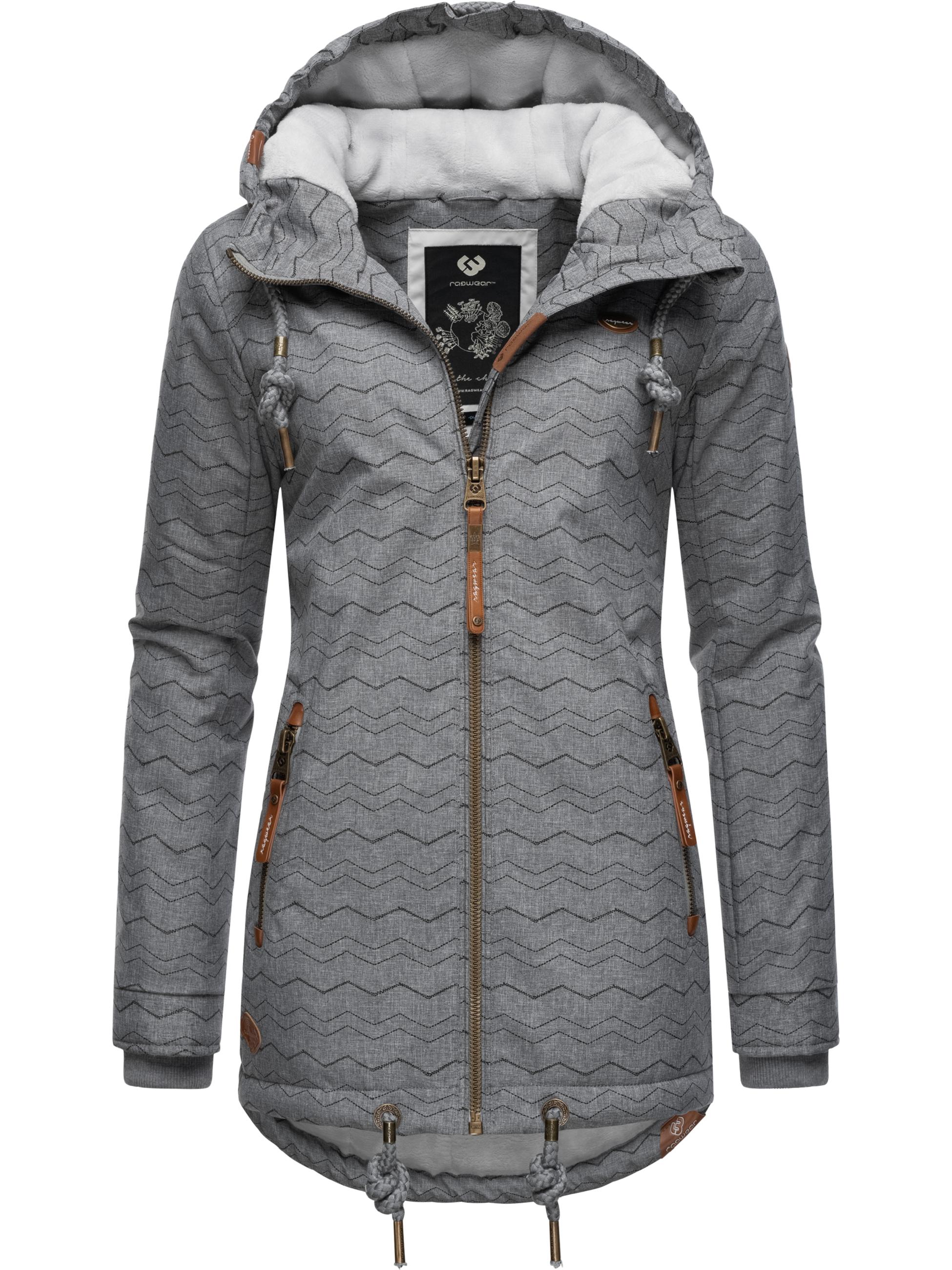 Wasserdichter Winterparka mit Kapuze "Zuzka Winter" Grey Zig Zag22