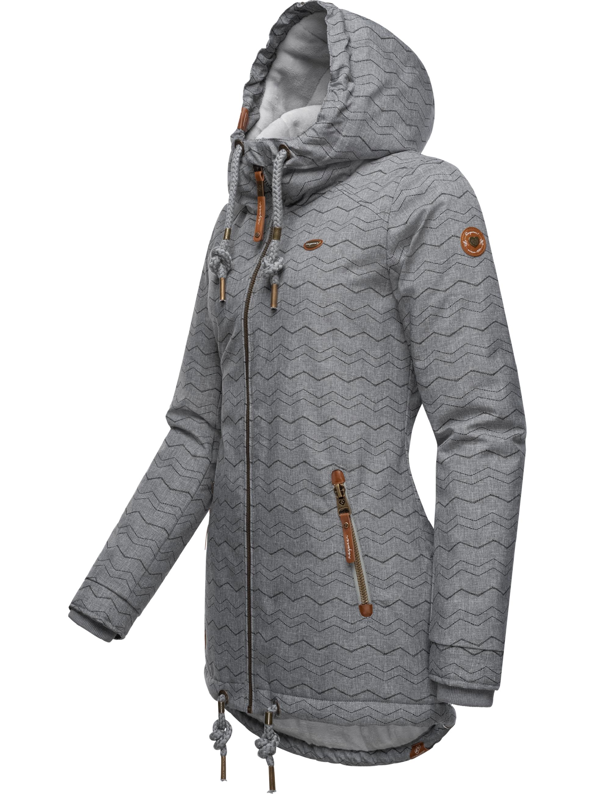 Wasserdichter Winterparka mit Kapuze "Zuzka Winter" Grey Zig Zag22