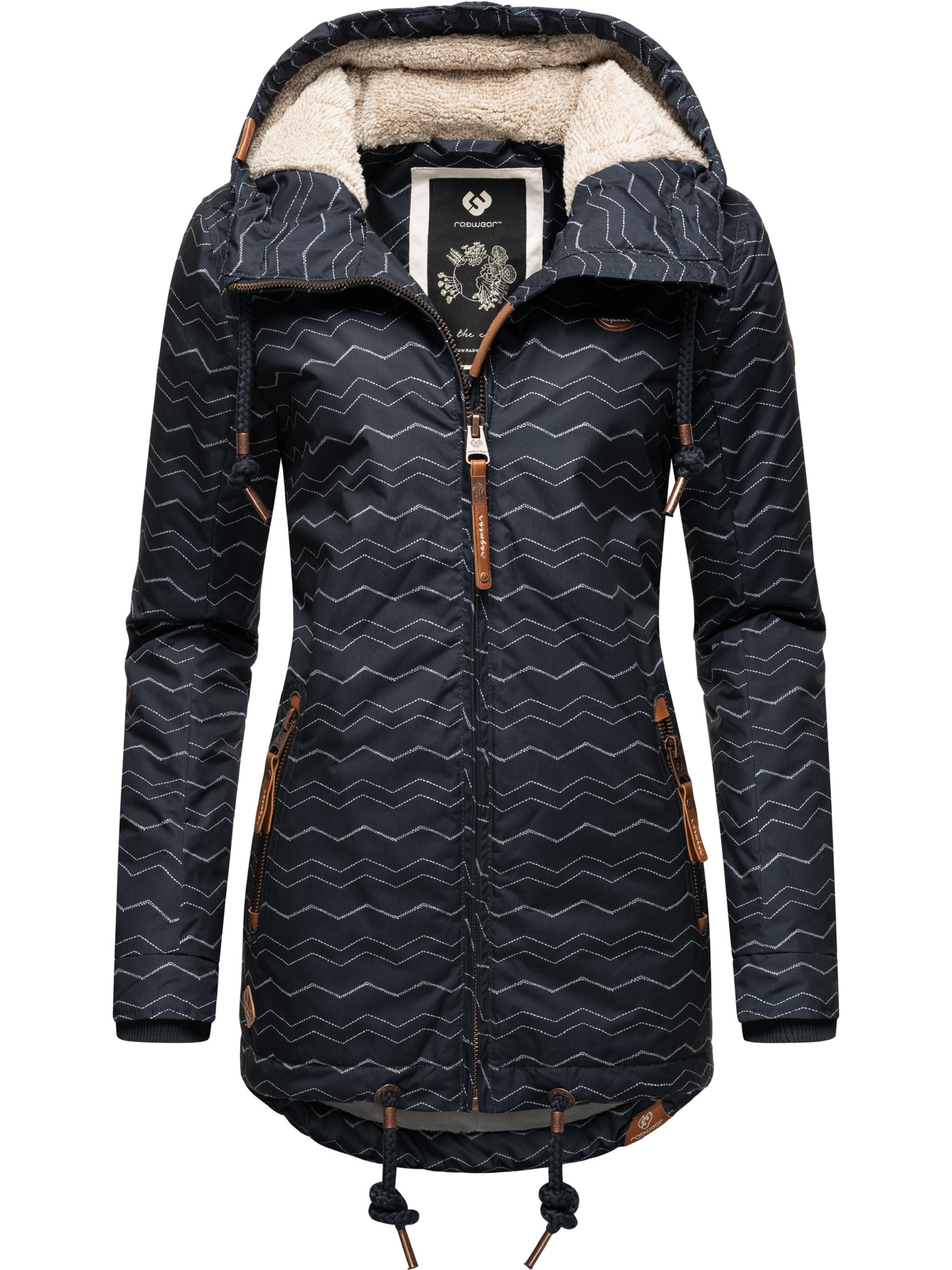 Winterparka mit Kapuze "Zuzka Winter" Navy Zig Zag21