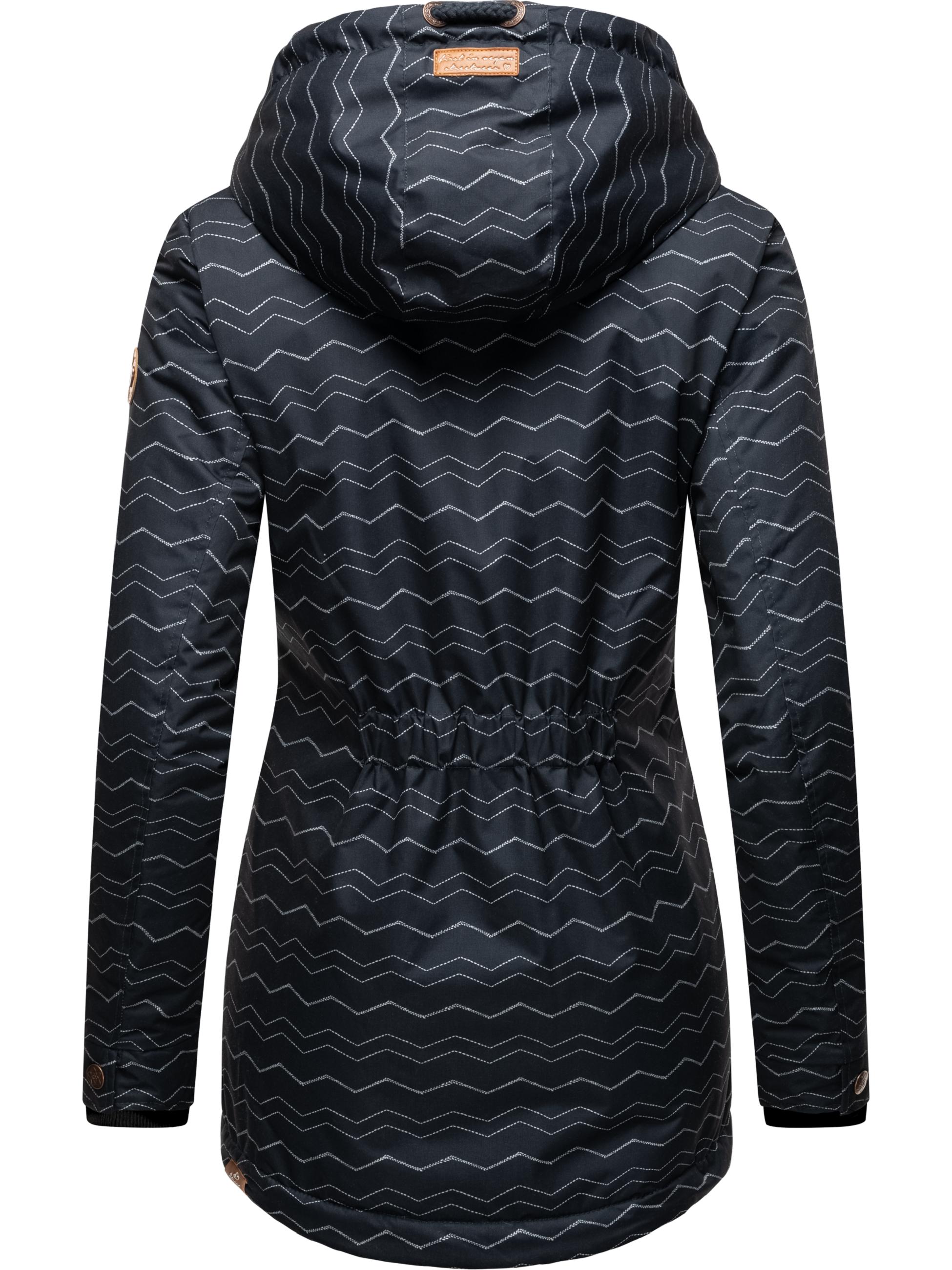 Winterparka mit Kapuze "Zuzka Winter" Navy Zig Zag21