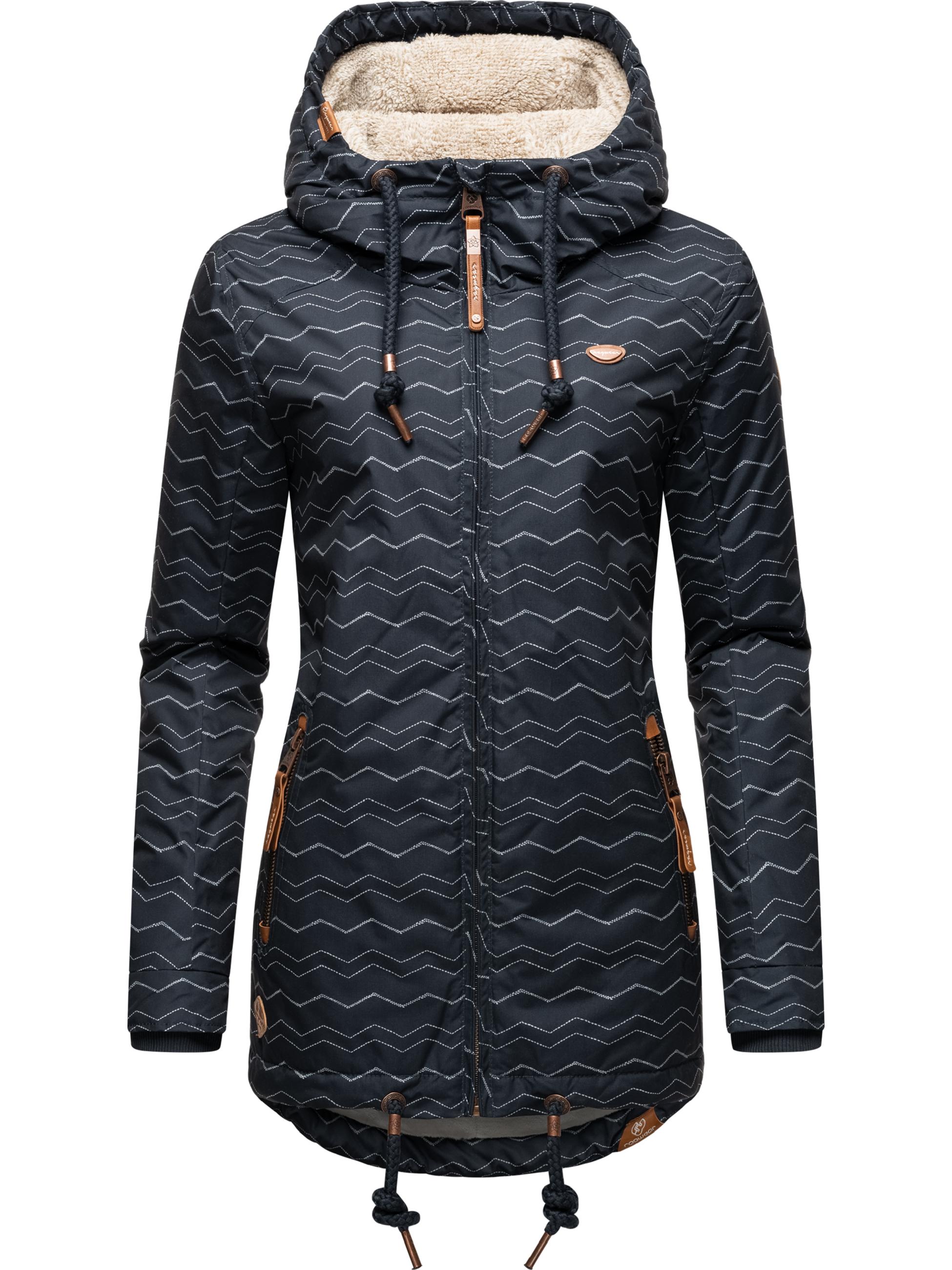 Winterparka mit Kapuze "Zuzka Winter" Navy Zig Zag21