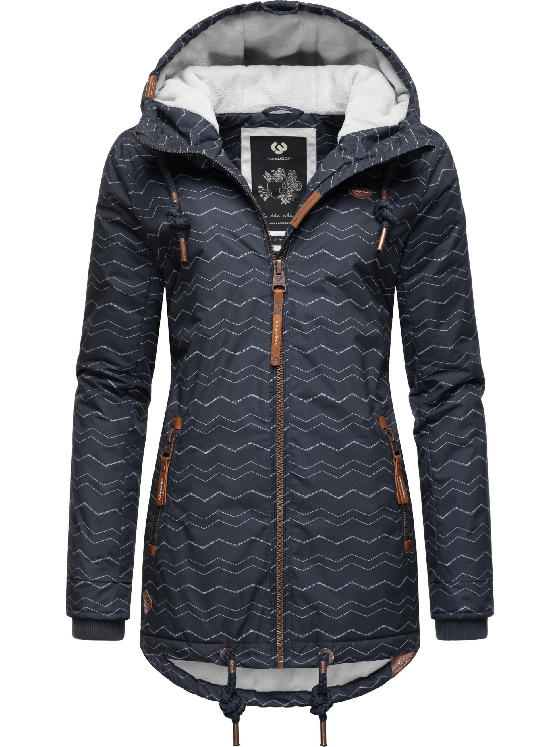 Wasserdichter Winterparka mit Kapuze "Zuzka Winter" Navy Zig Zag22