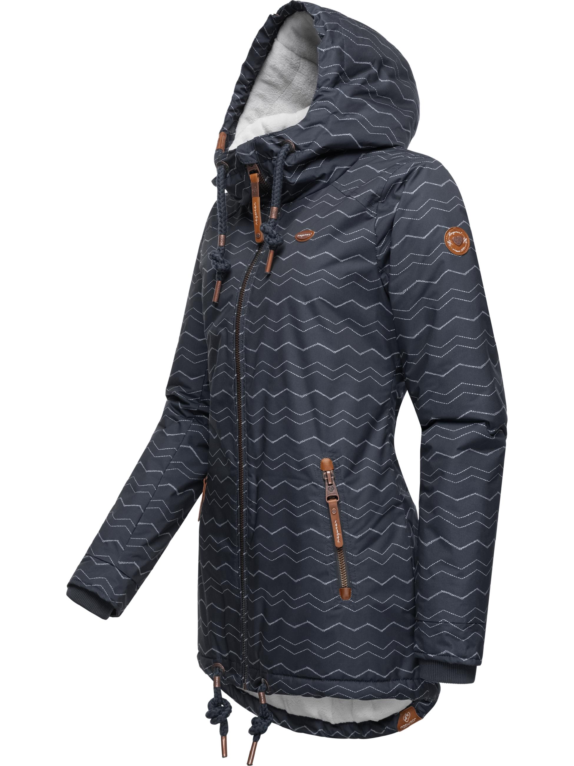 Wasserdichter Winterparka mit Kapuze "Zuzka Winter" Navy Zig Zag22