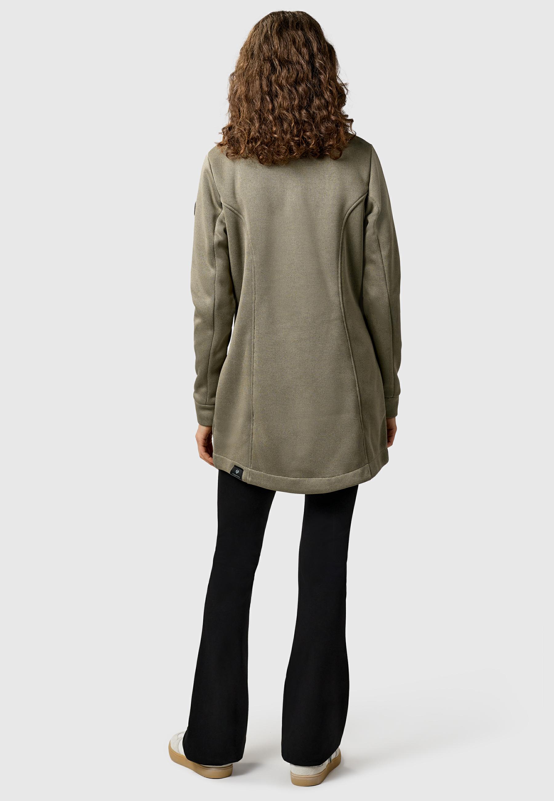 Übergangs Sweatmantel mit hohem Kragen "Letrice Bonded" Mocca24