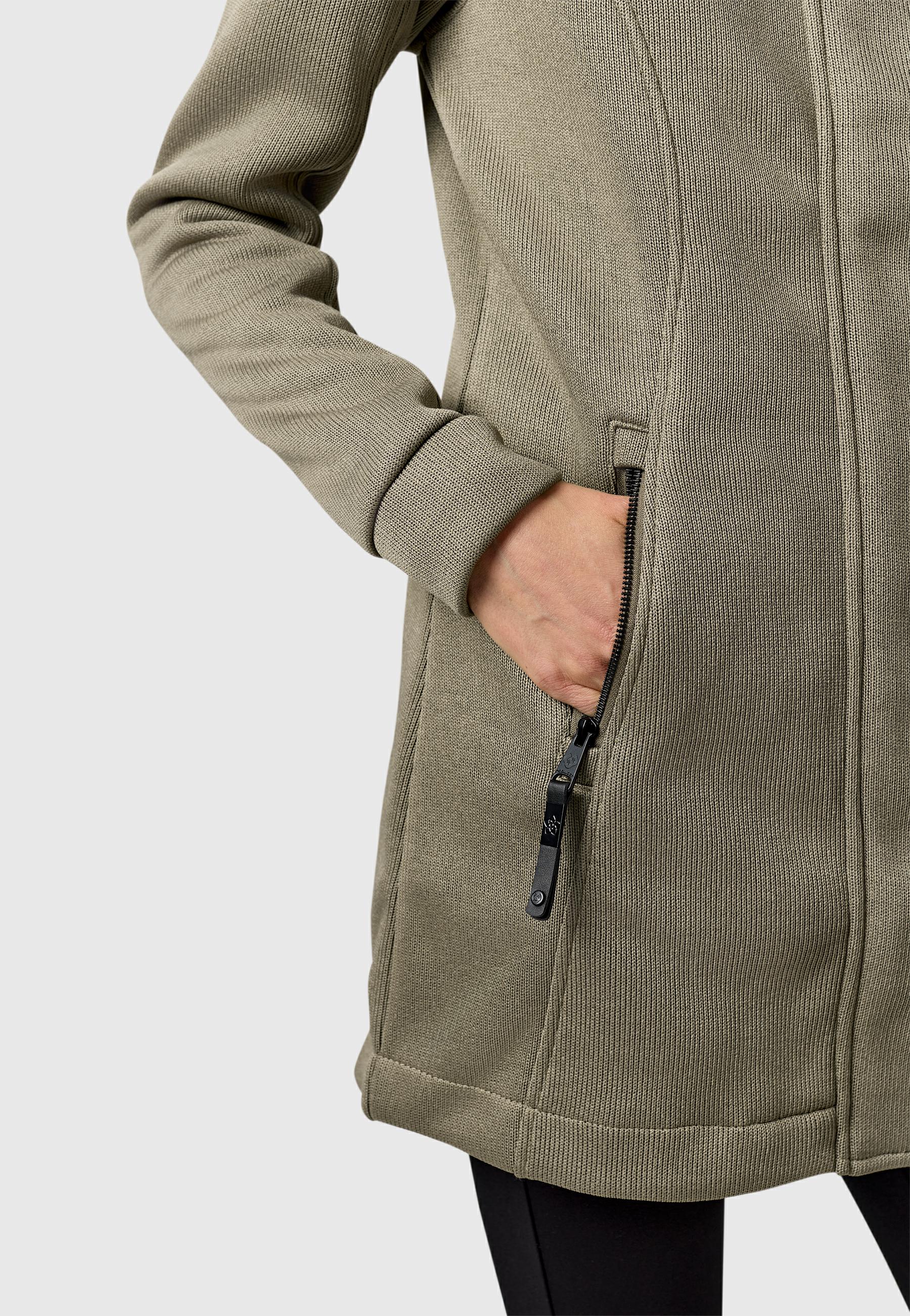 Übergangs Sweatmantel mit hohem Kragen "Letrice Bonded" Mocca24