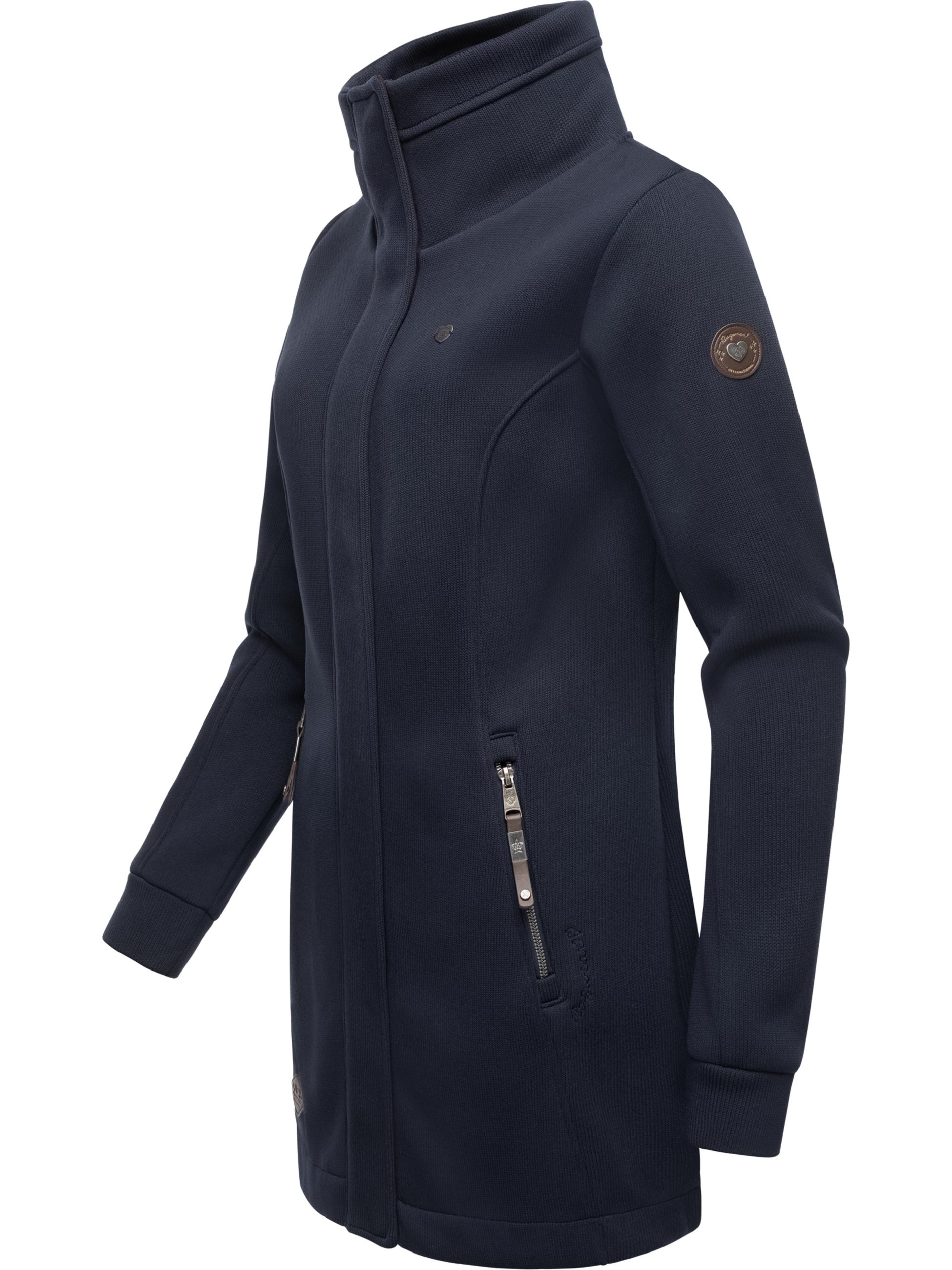 Übergangs Sweatmantel mit hohem Kragen "Letrice Bonded" Navy