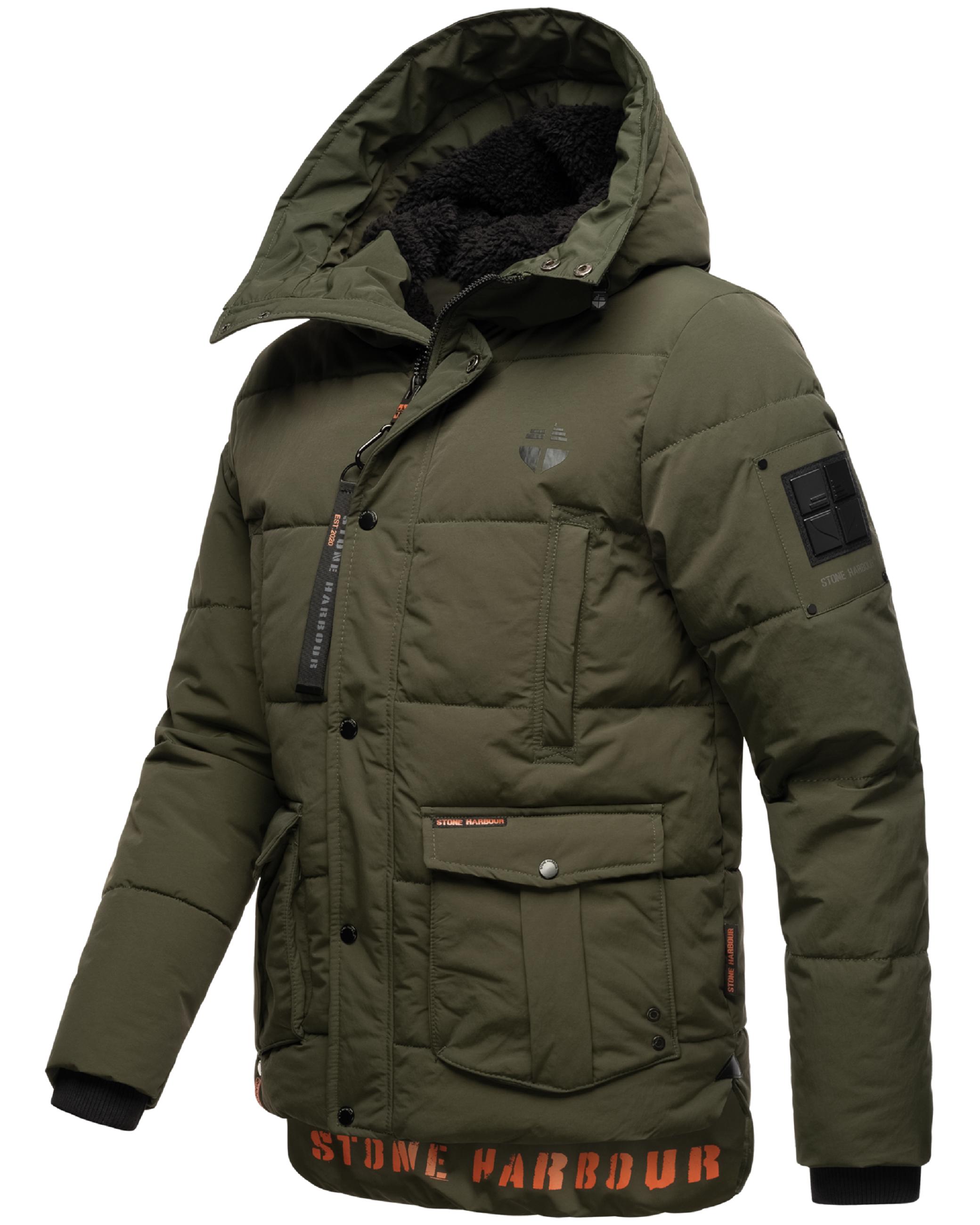 Kurzer Winter Steppmantel "Admaroo" Olive